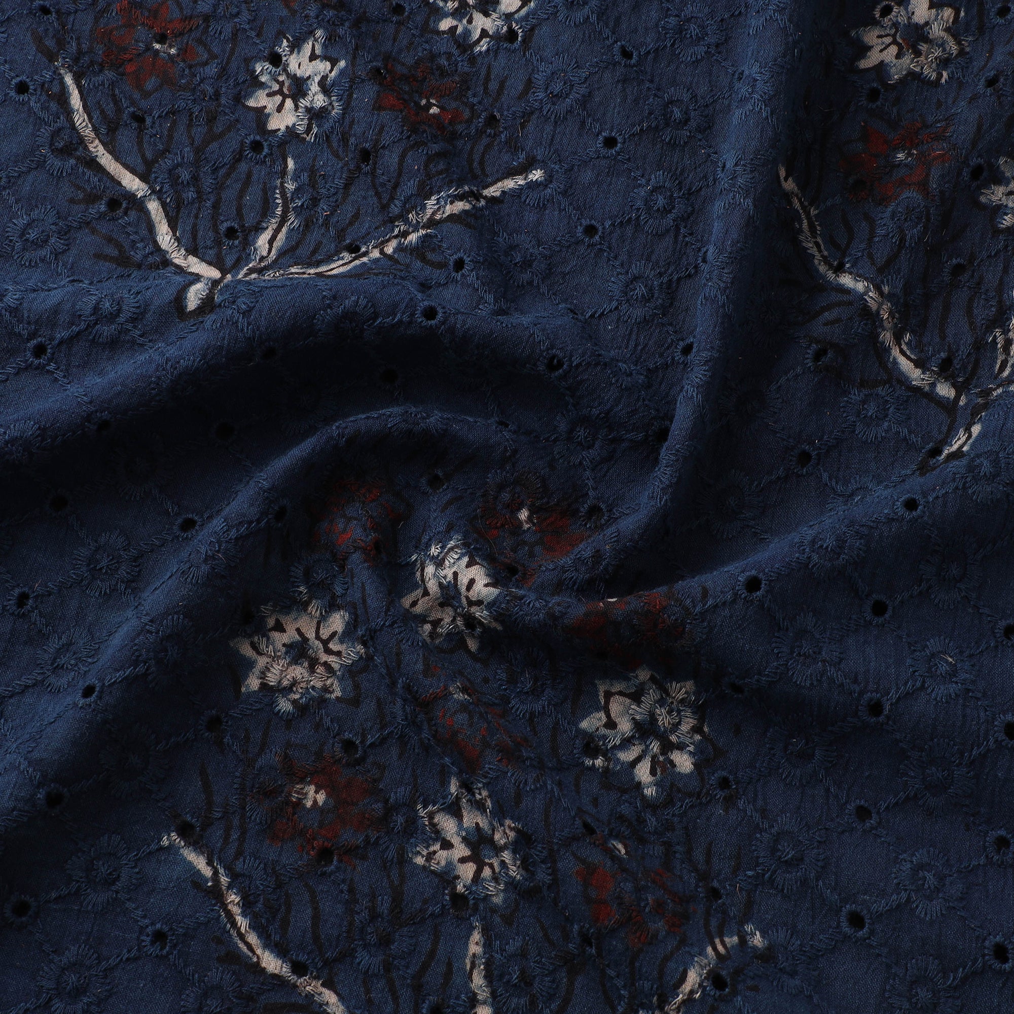 Hakoba Hand Block Ajrakh Print Natural Dyed Cotton Fabric  81 - Image 3