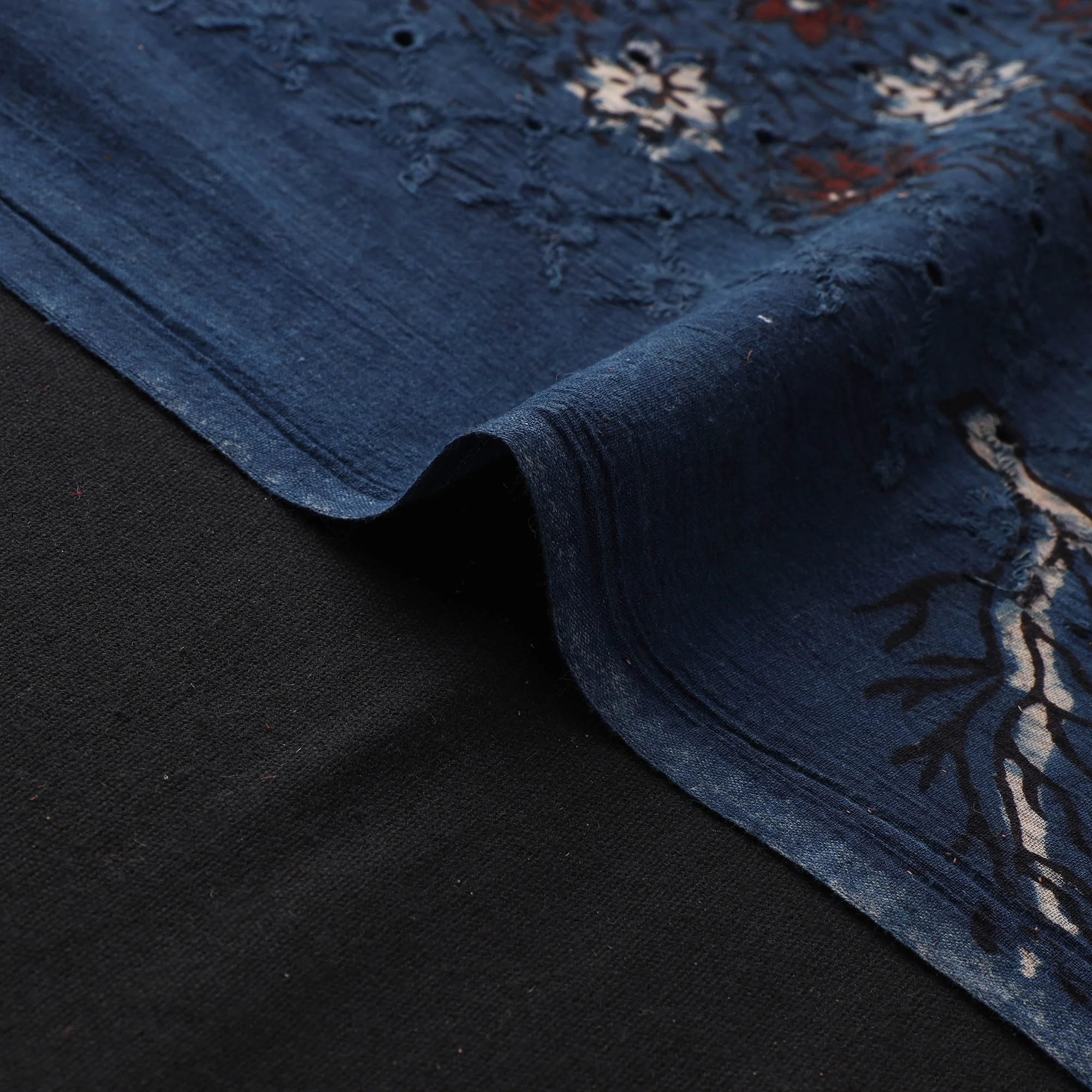 Hakoba Hand Block Ajrakh Print Natural Dyed Cotton Fabric  81 - Image 4