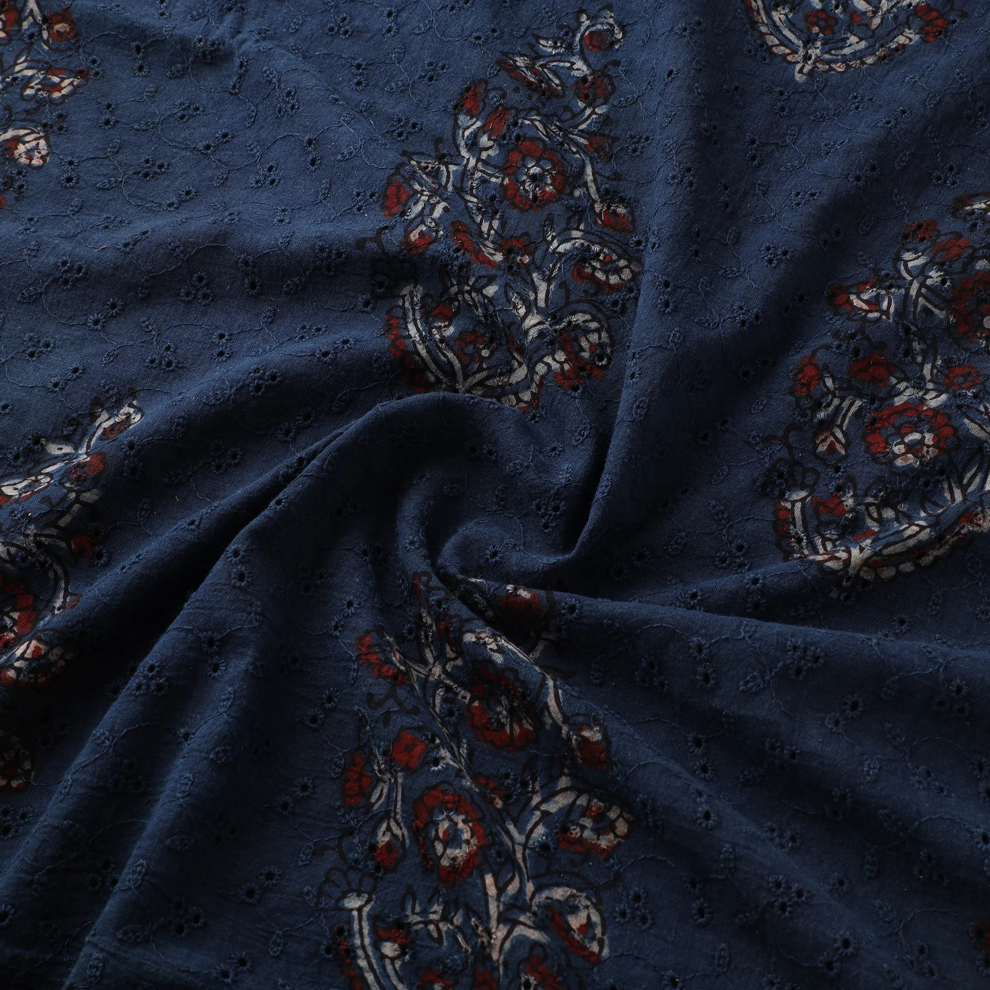 Hakoba Hand Block Ajrakh Print Natural Dyed Cotton Fabric  82 - Image 3