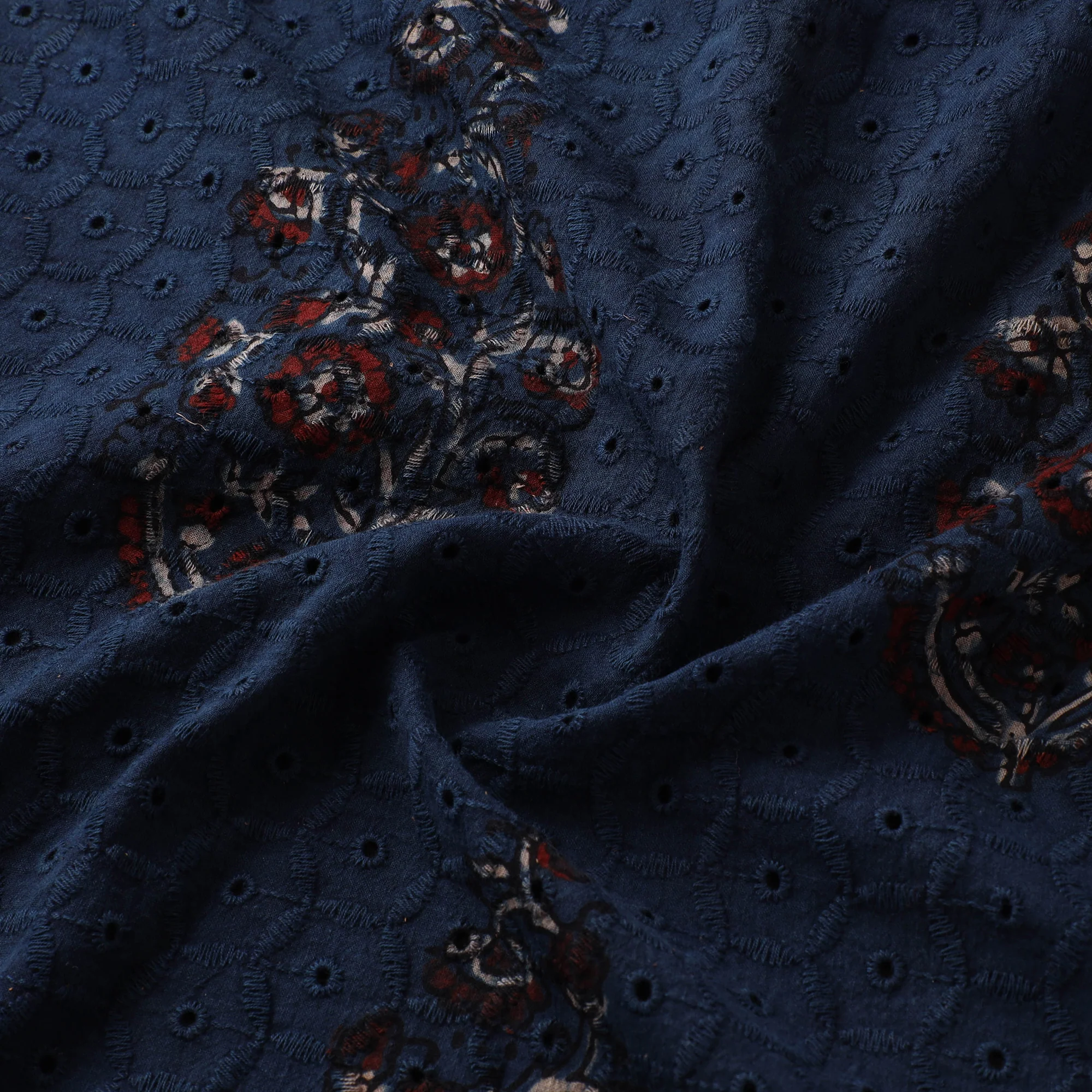 Hakoba Hand Block Ajrakh Print Natural Dyed Cotton Fabric  83 - Image 3