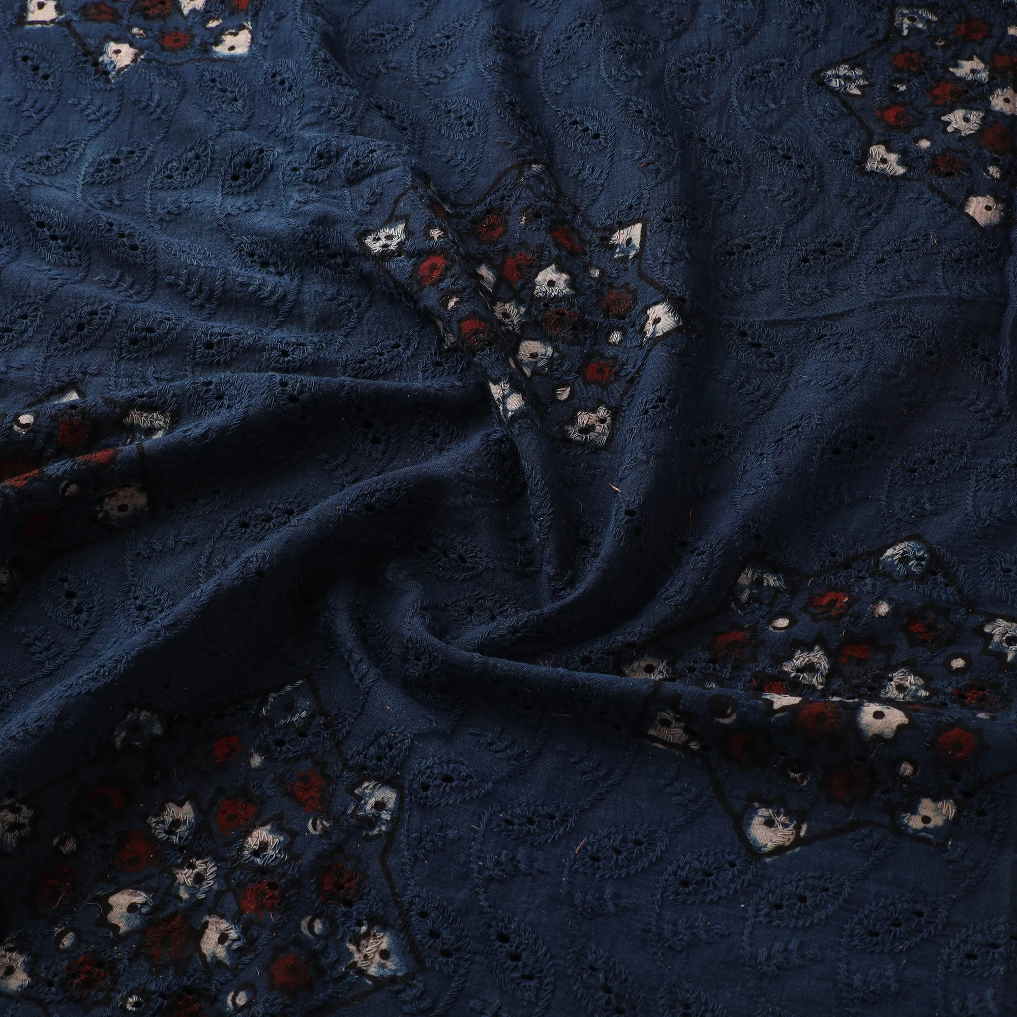 Hakoba Hand Block Ajrakh Print Natural Dyed Cotton Fabric  84 - Image 3