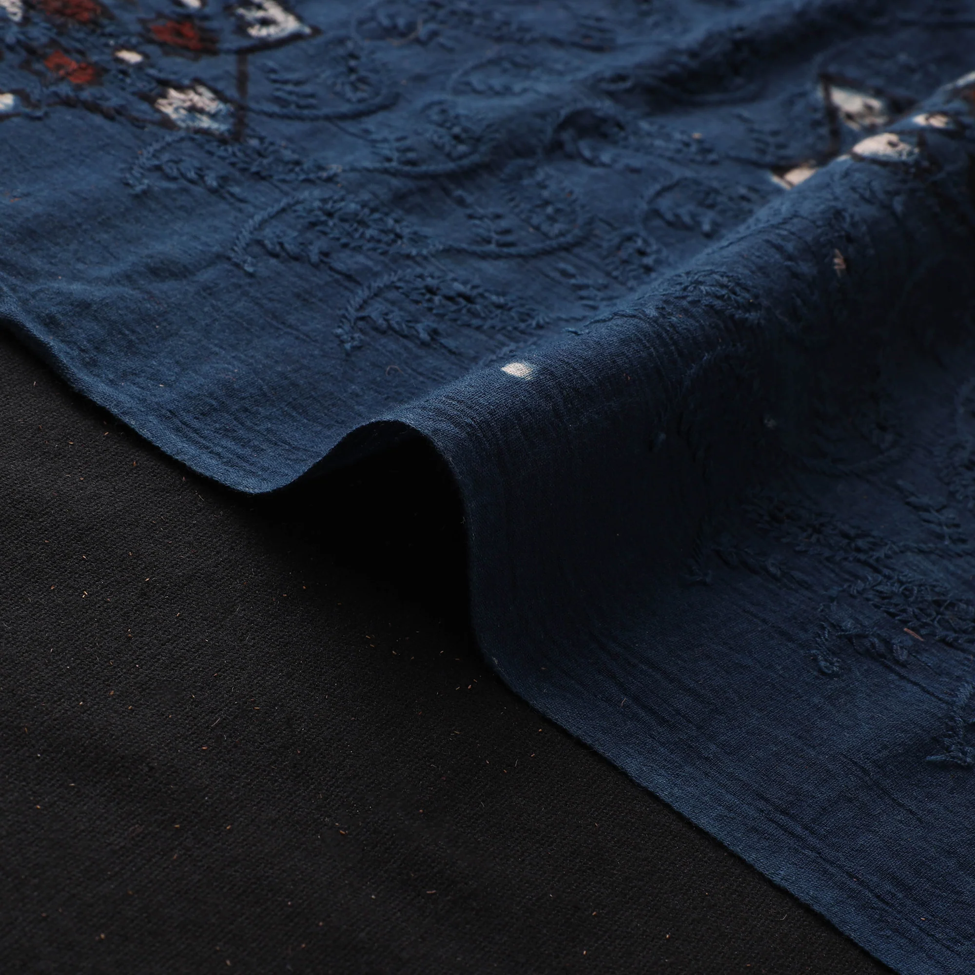 Hakoba Hand Block Ajrakh Print Natural Dyed Cotton Fabric  84 - Image 4
