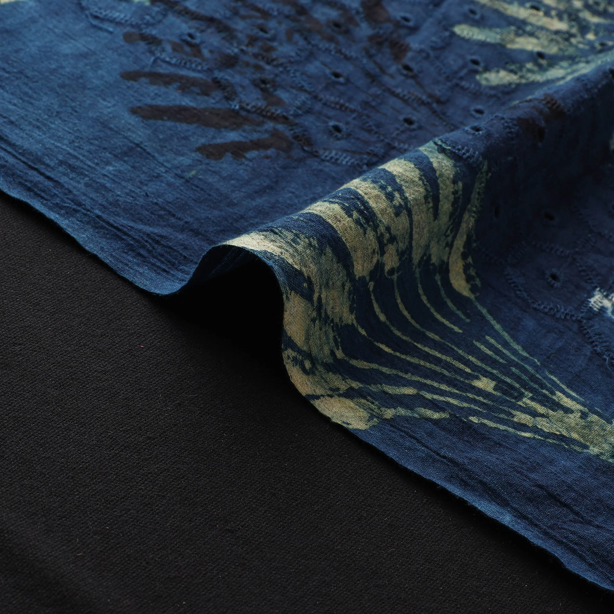 Hakoba Hand Block Ajrakh Print Natural Dyed Cotton Fabric  86 - Image 4