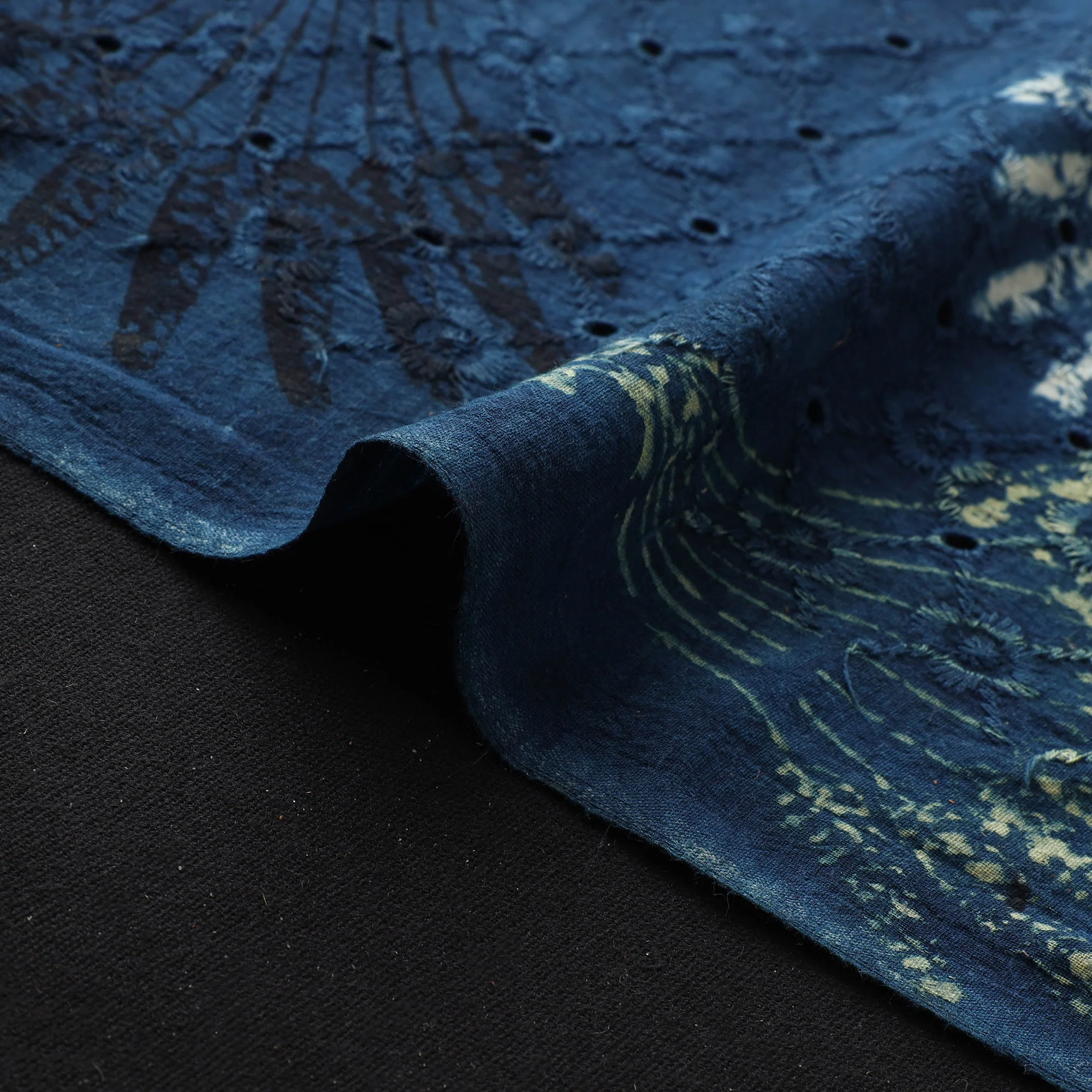 Hakoba Hand Block Ajrakh Print Natural Dyed Cotton Fabric  87 - Image 4