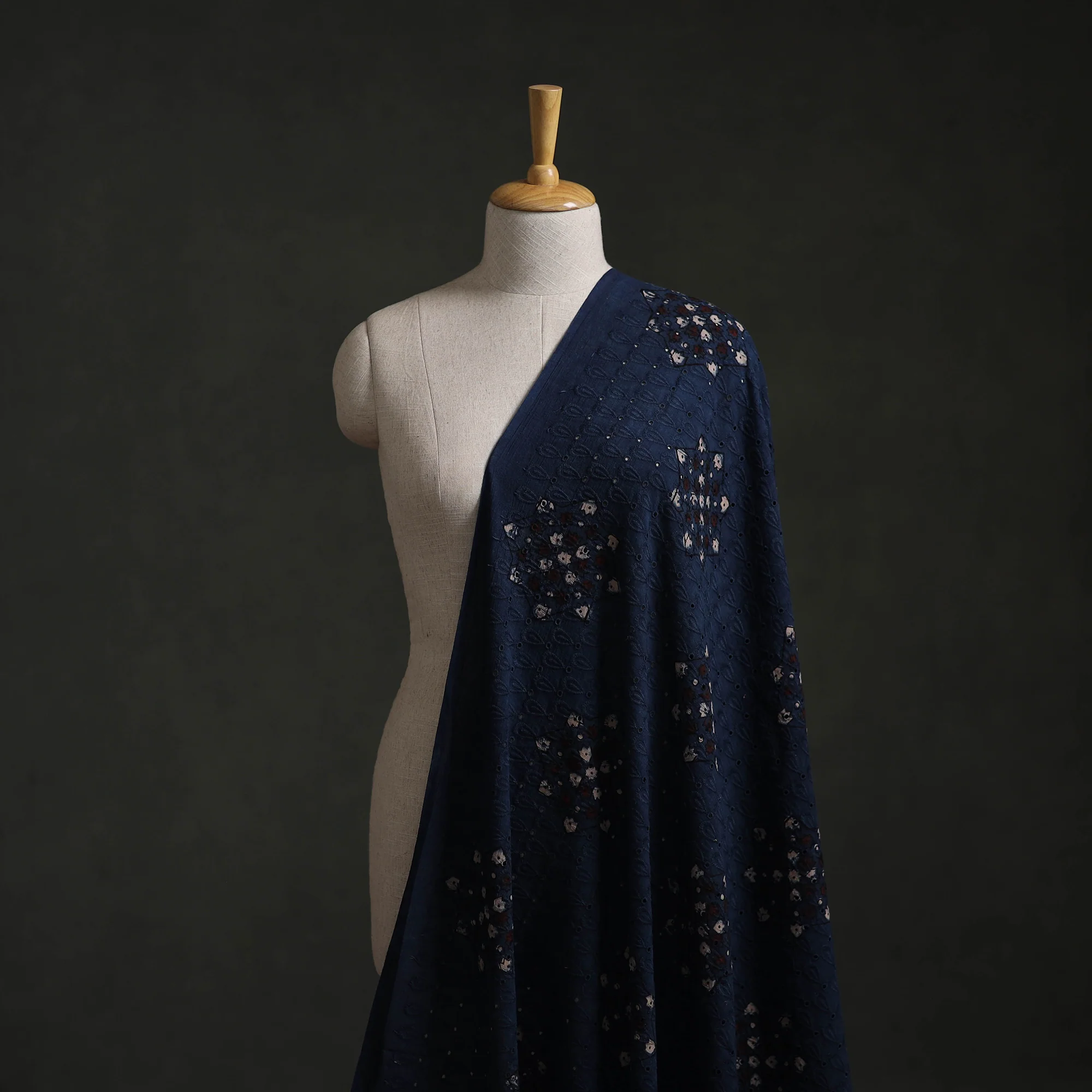 Hakoba Hand Block Ajrakh Print Natural Dyed Cotton Fabric  88 - Image 2