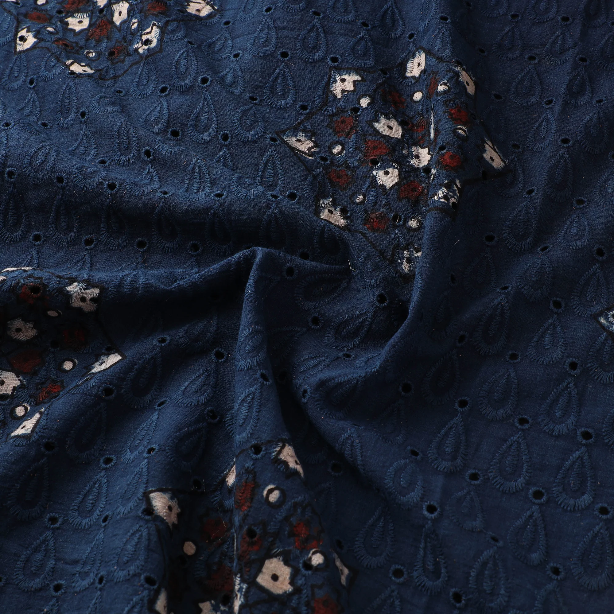 Hakoba Hand Block Ajrakh Print Natural Dyed Cotton Fabric  88 - Image 3