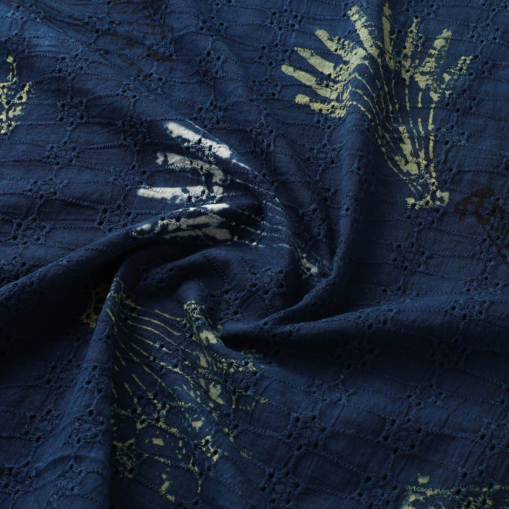 Hakoba Hand Block Ajrakh Print Natural Dyed Cotton Fabric  89 - Image 3