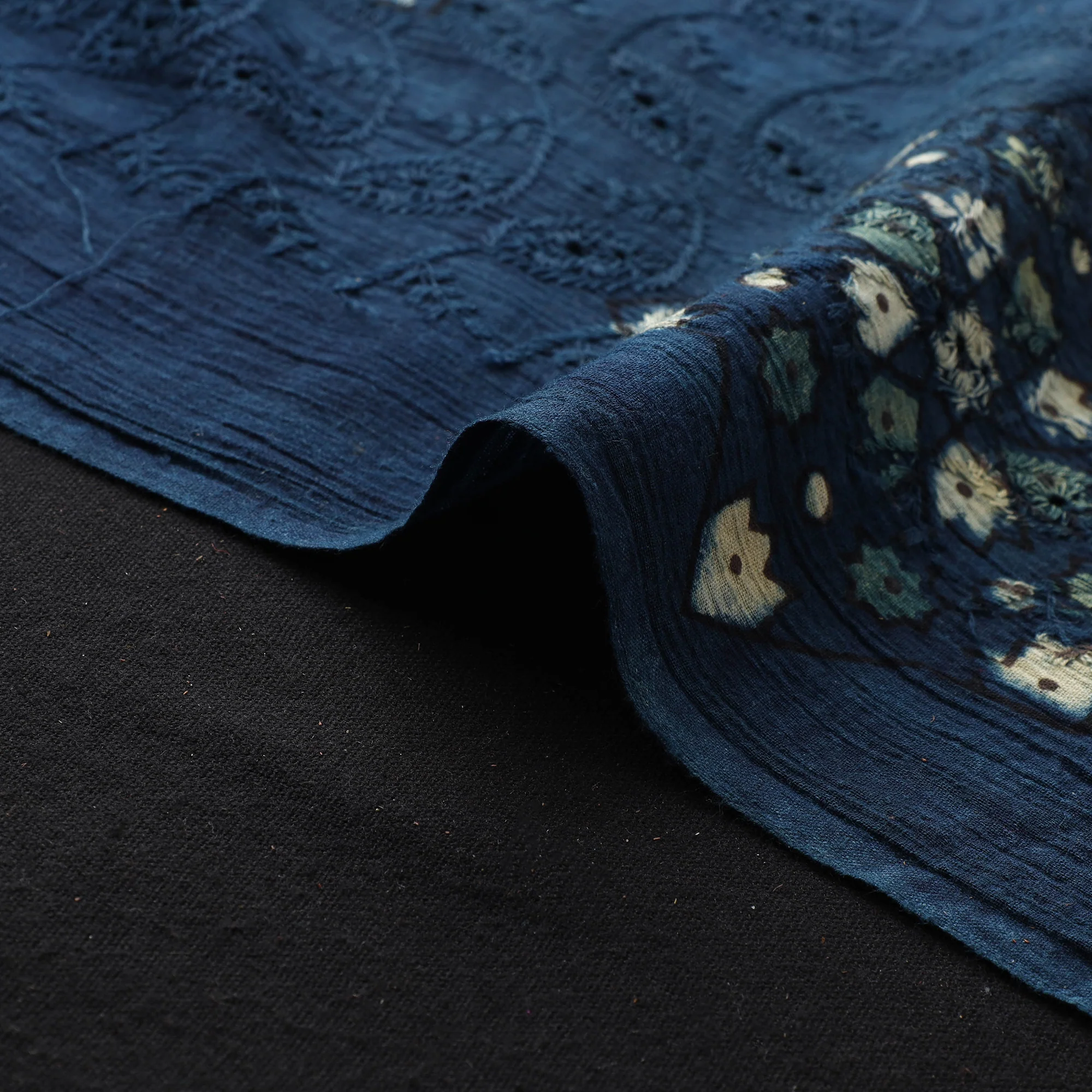 Hakoba Hand Block Ajrakh Print Natural Dyed Cotton Fabric  92 - Image 4
