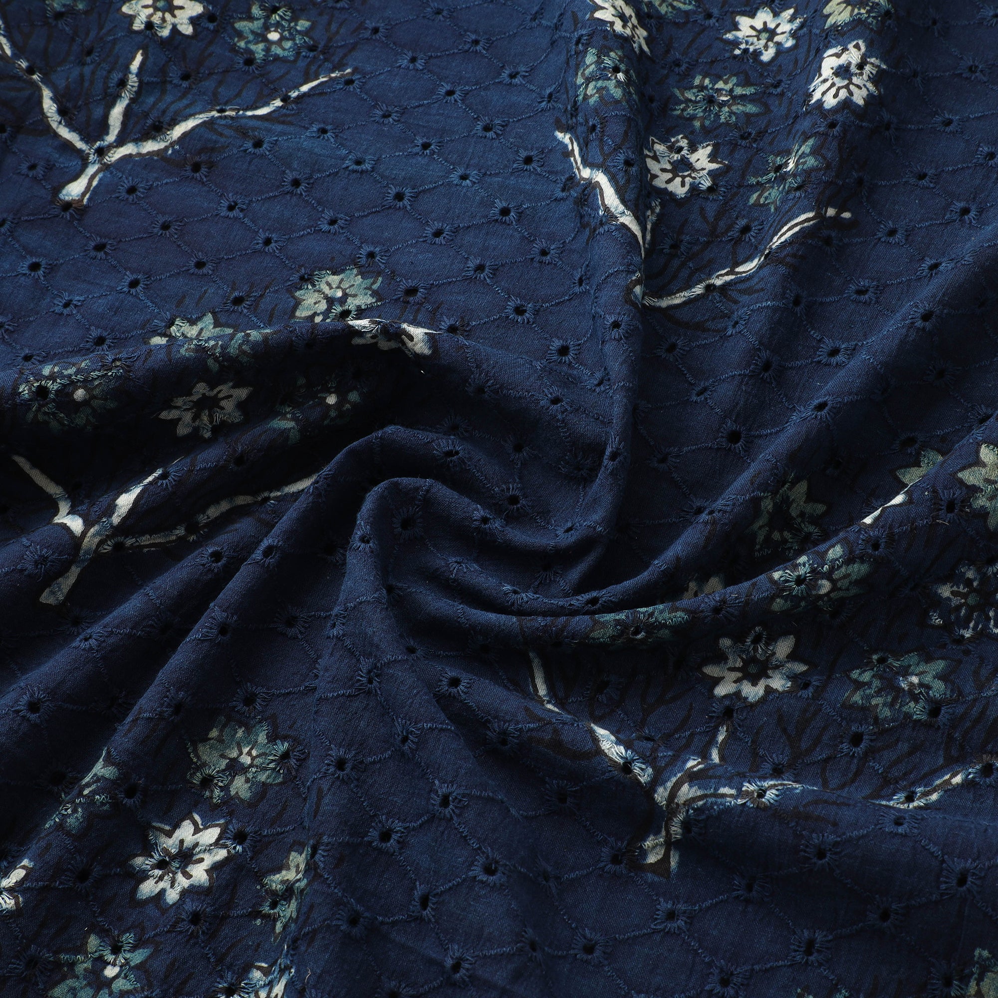 Hakoba Hand Block Ajrakh Print Natural Dyed Cotton Fabric  95 - Image 3