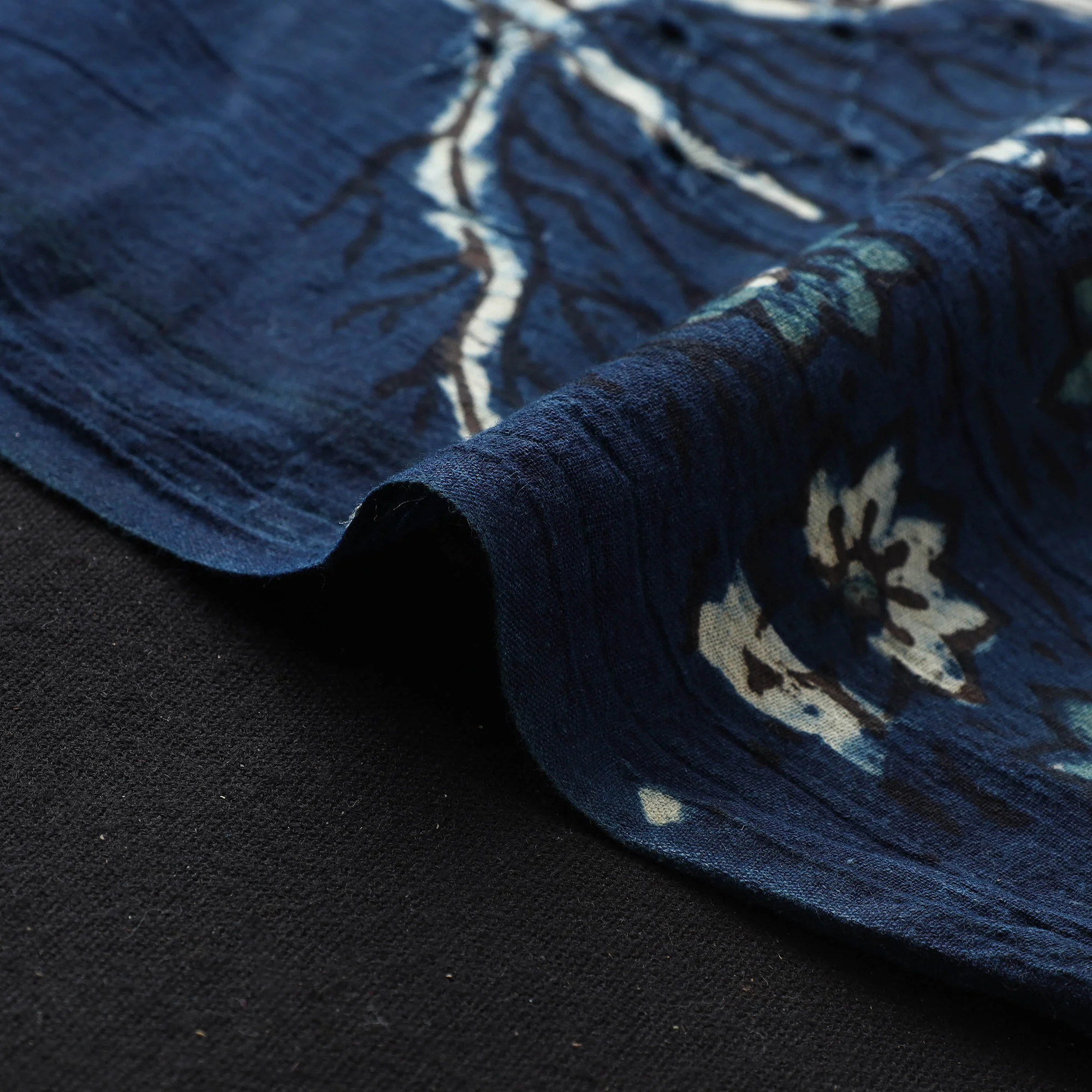 Hakoba Hand Block Ajrakh Print Natural Dyed Cotton Fabric  95 - Image 4