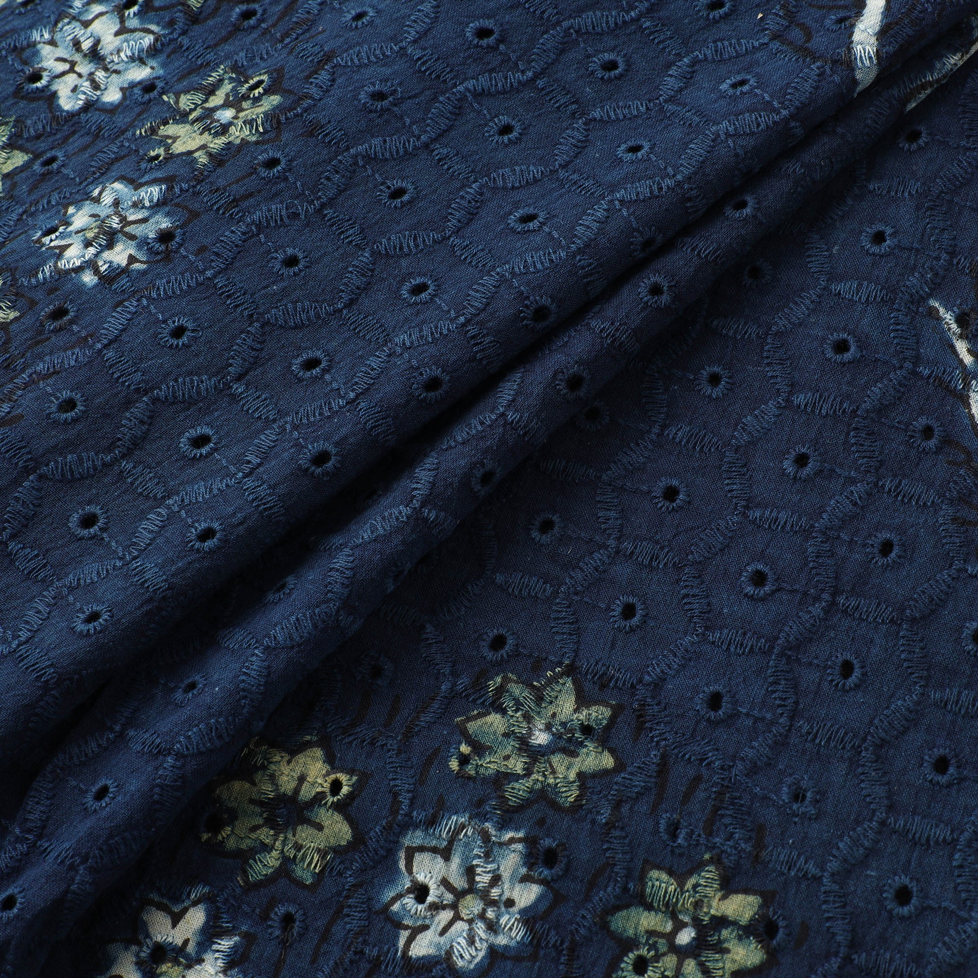 Hakoba Hand Block Ajrakh Print Natural Dyed Cotton Fabric  96