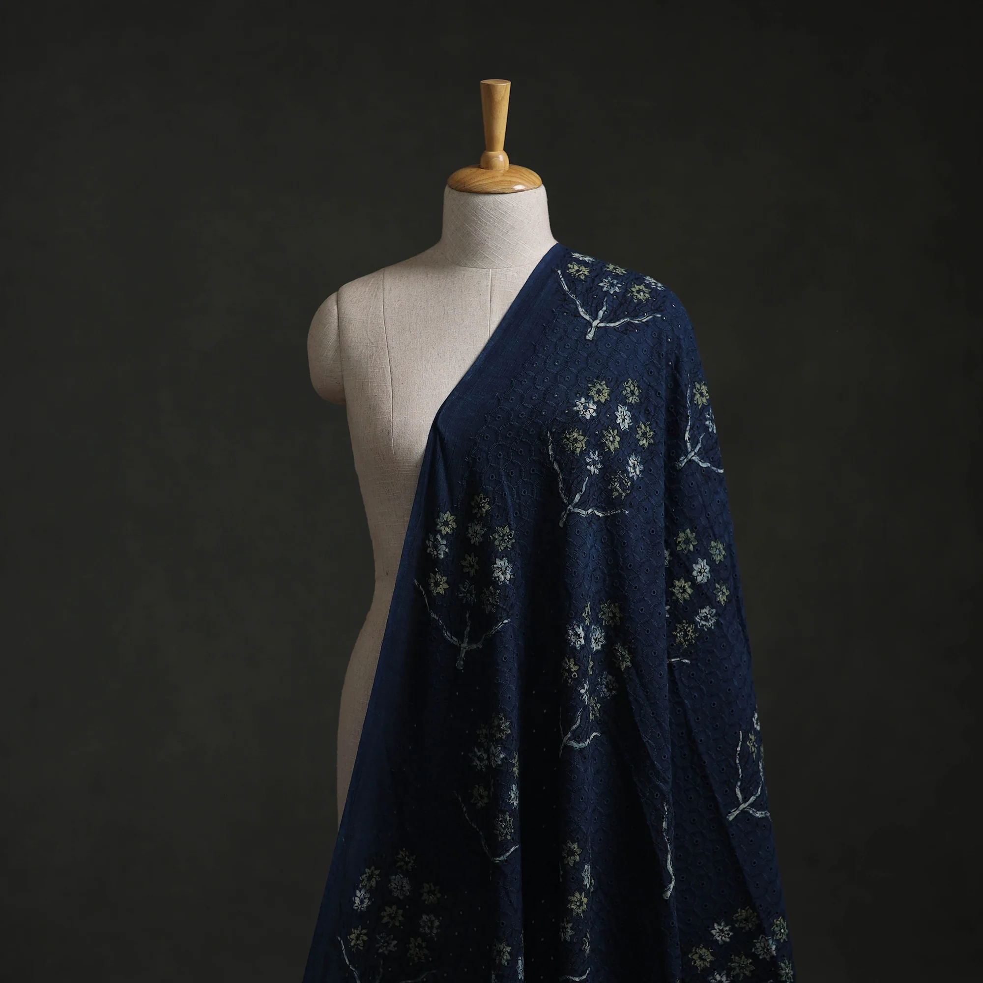 Hakoba Hand Block Ajrakh Print Natural Dyed Cotton Fabric  96 - Image 2