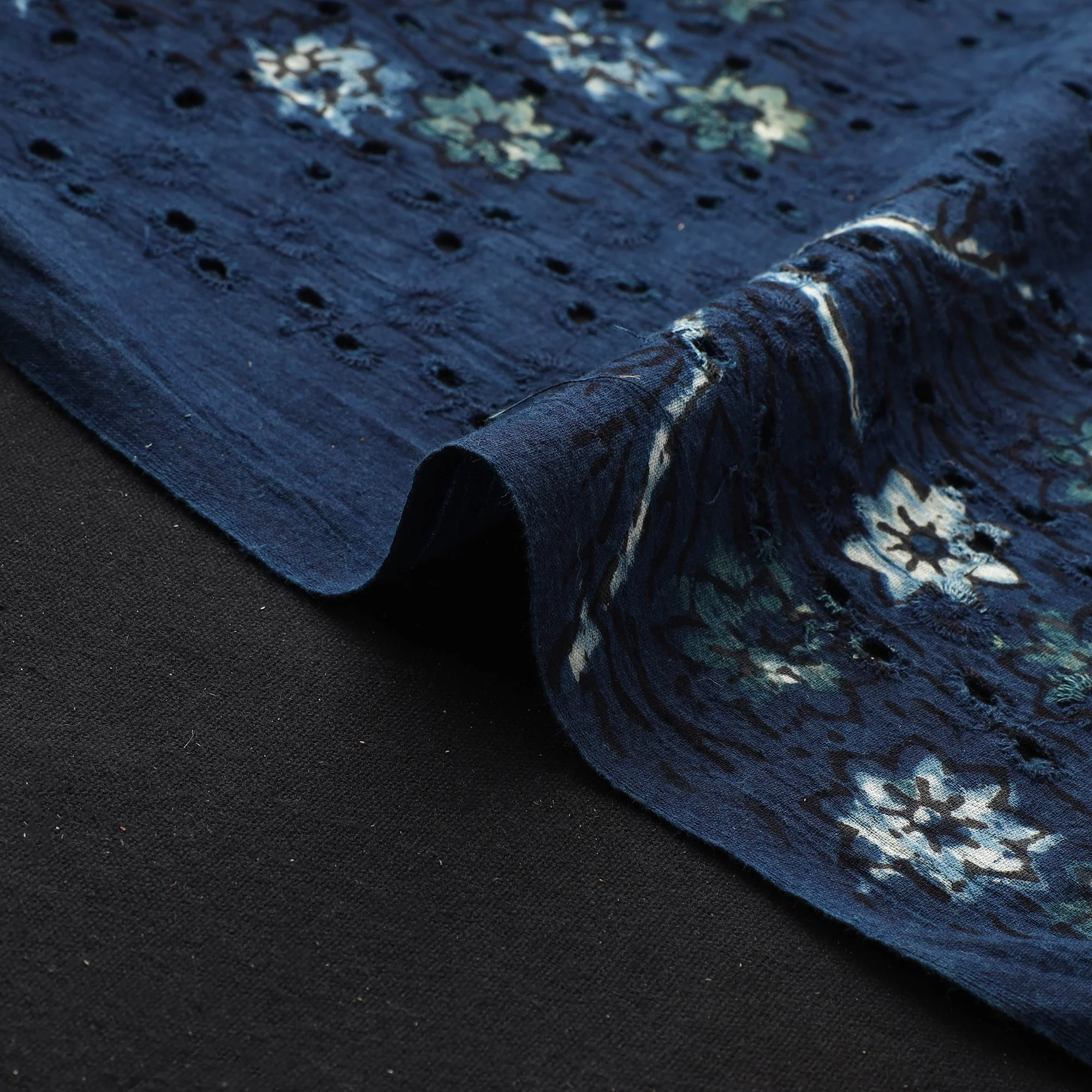 Hakoba Hand Block Ajrakh Print Natural Dyed Cotton Fabric  97 - Image 4