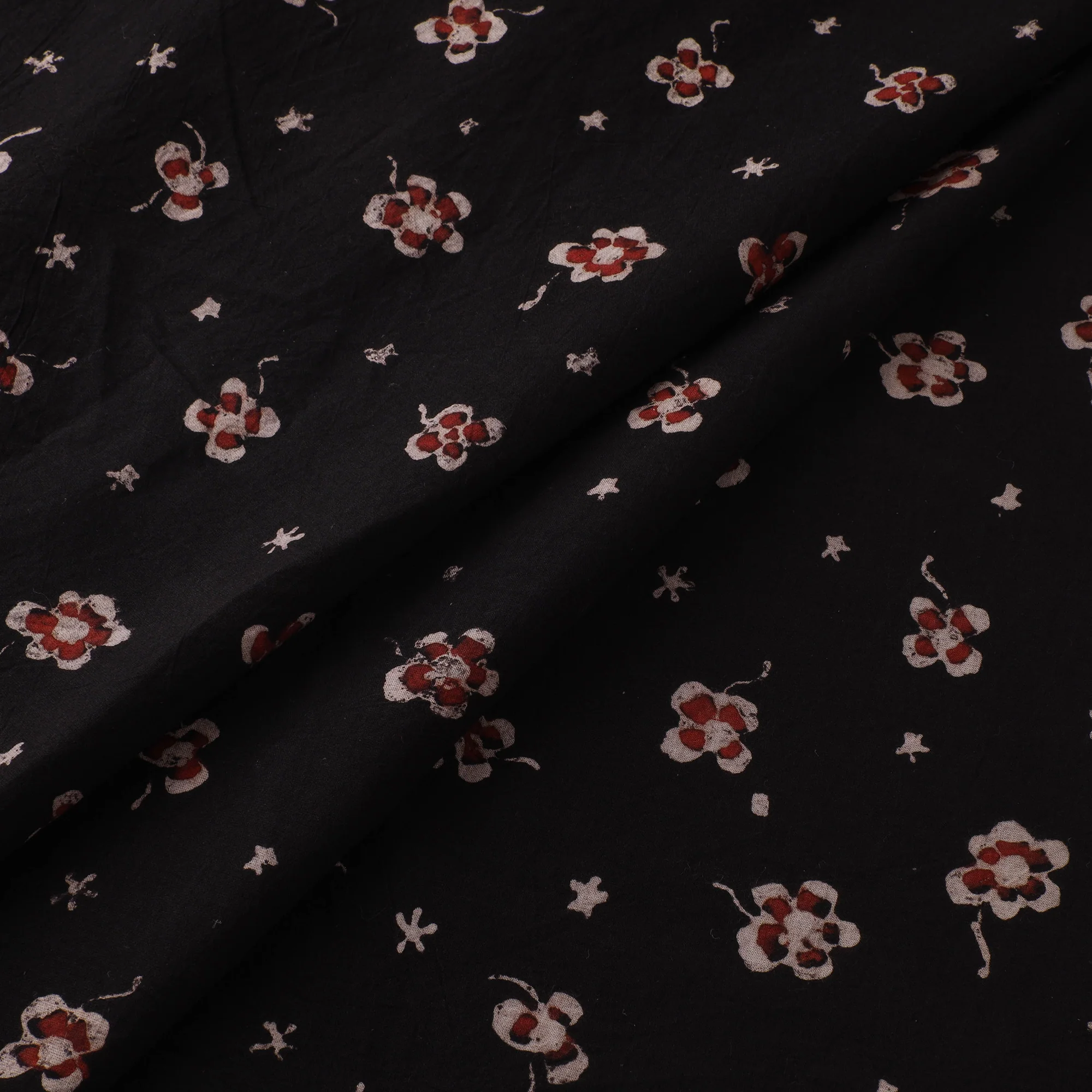 Hand Block Ajrakh Print Natural Dyed Cotton Fabric 21 - Image 2