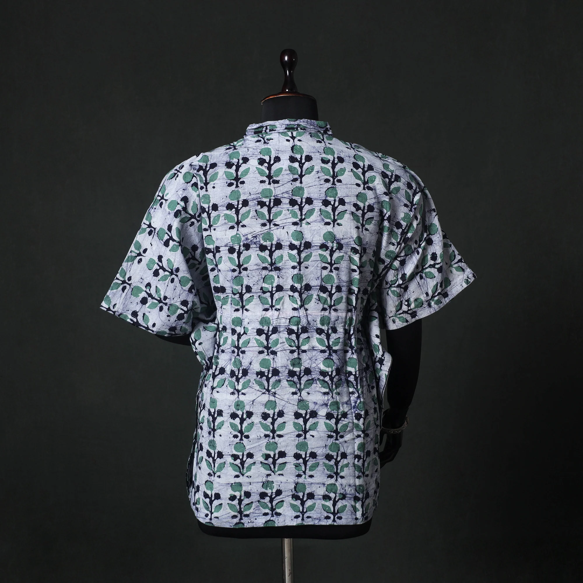 Hand Block Batik Print Cotton Kaftan (Short) 35 - Image 5