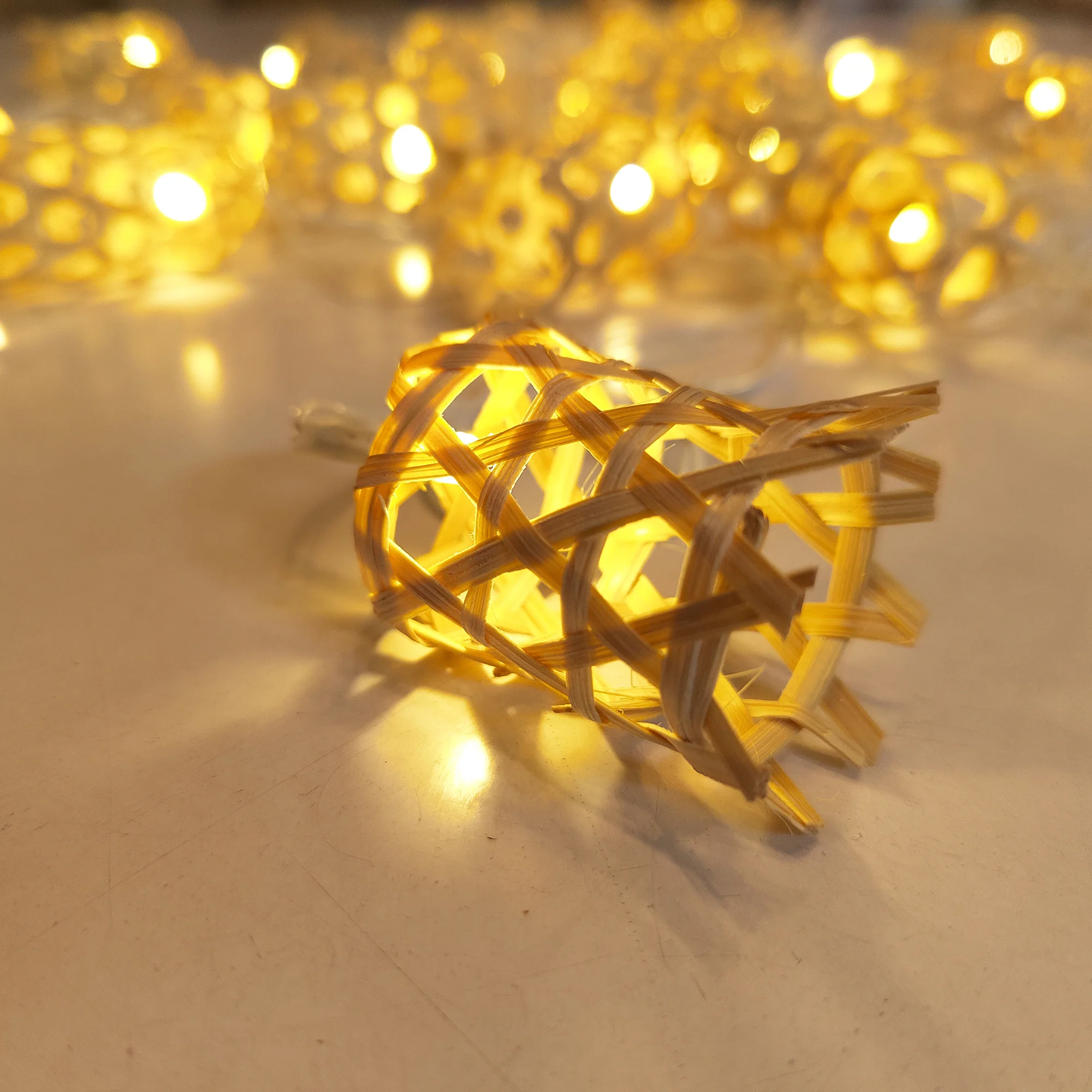 Handcrafted Bell Bamboo String Light (3M) - Image 2