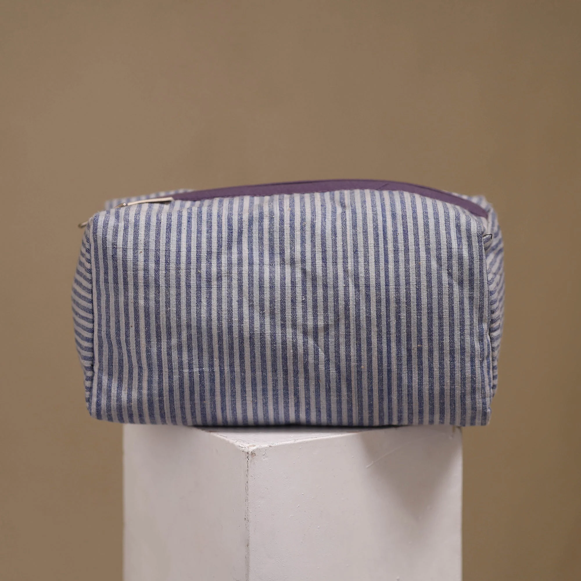 Blue - Handcrafted Fabric Toiletry Bags (Set of 3) 14 - Image 2