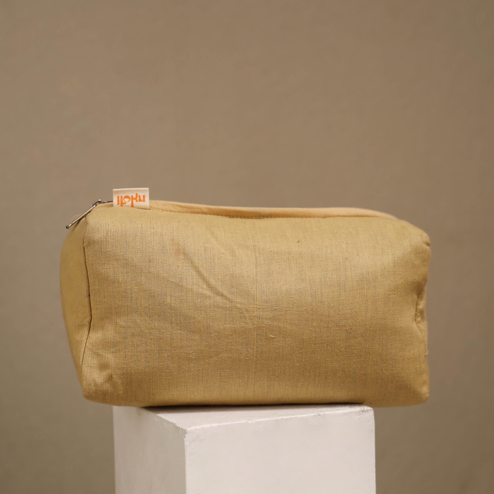 Beige - Handcrafted Fabric Toiletry Bags (Set of 3) 17 - Image 2