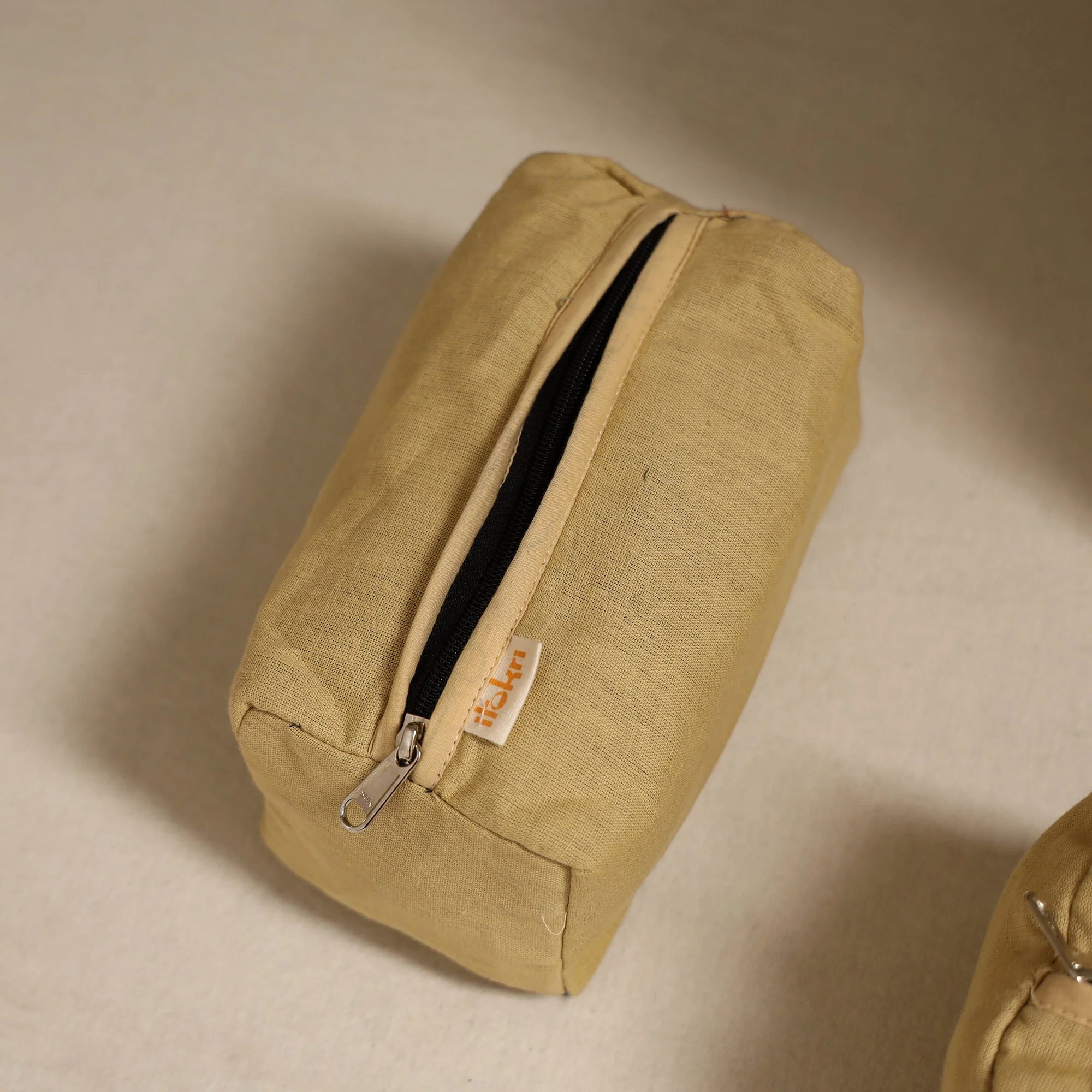 Beige - Handcrafted Fabric Toiletry Bags (Set of 3) 17 - Image 3