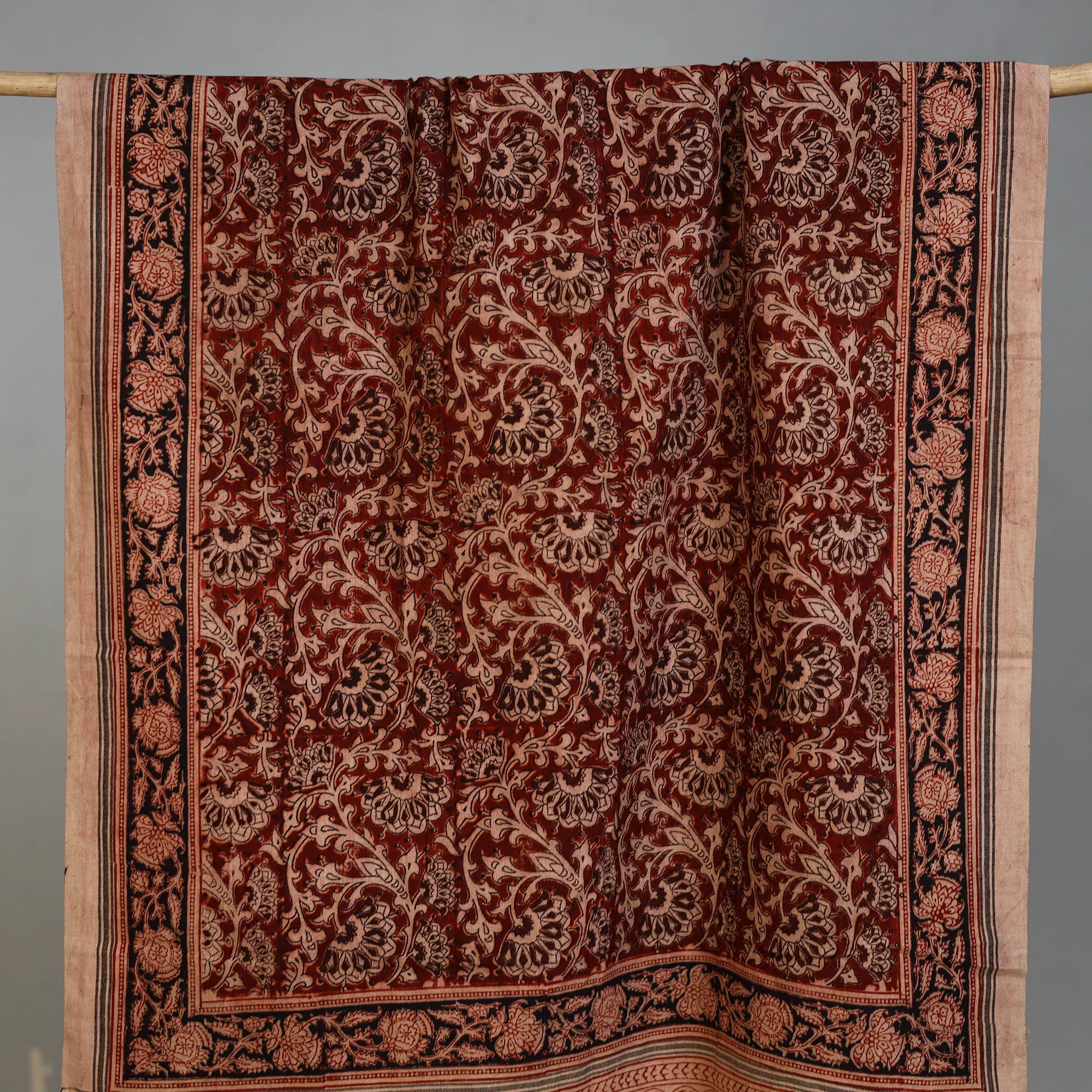 Handloom Cotton Natural Dyed Block Print Pedana Kalamkari Towel 10 - Image 2