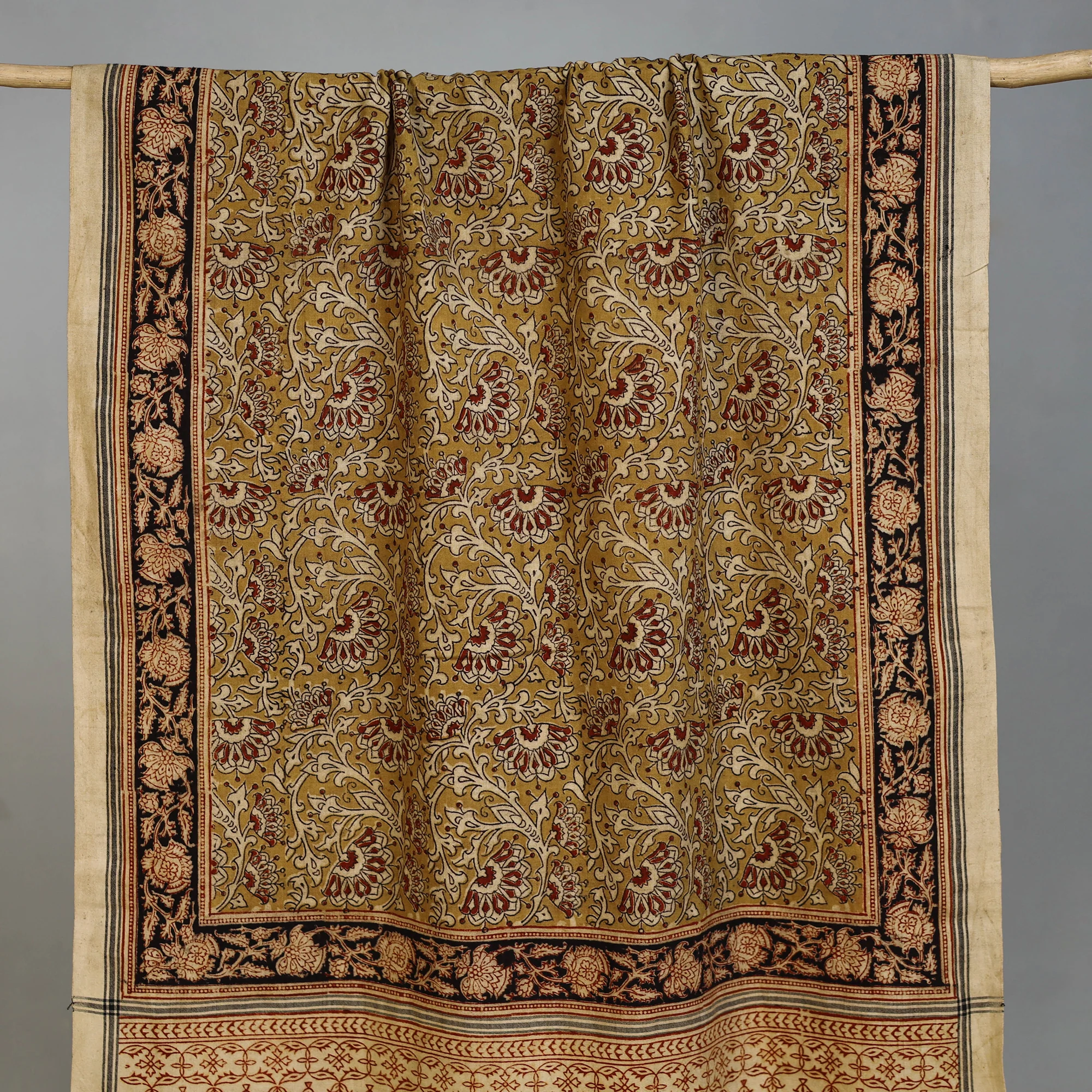 Handloom Cotton Natural Dyed Block Print Pedana Kalamkari Towel 14 - Image 2