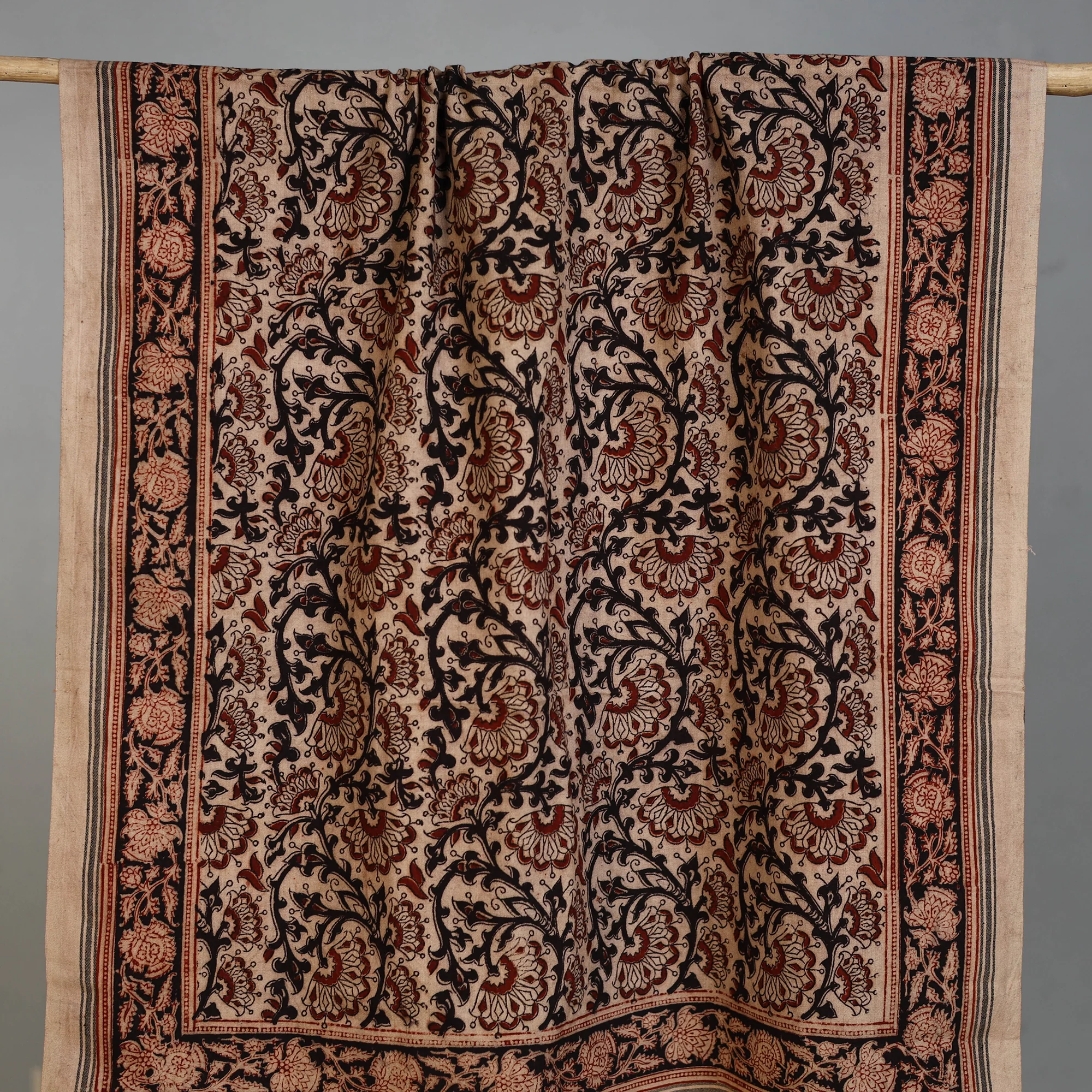 Handloom Cotton Natural Dyed Block Print Pedana Kalamkari Towel 15 - Image 2