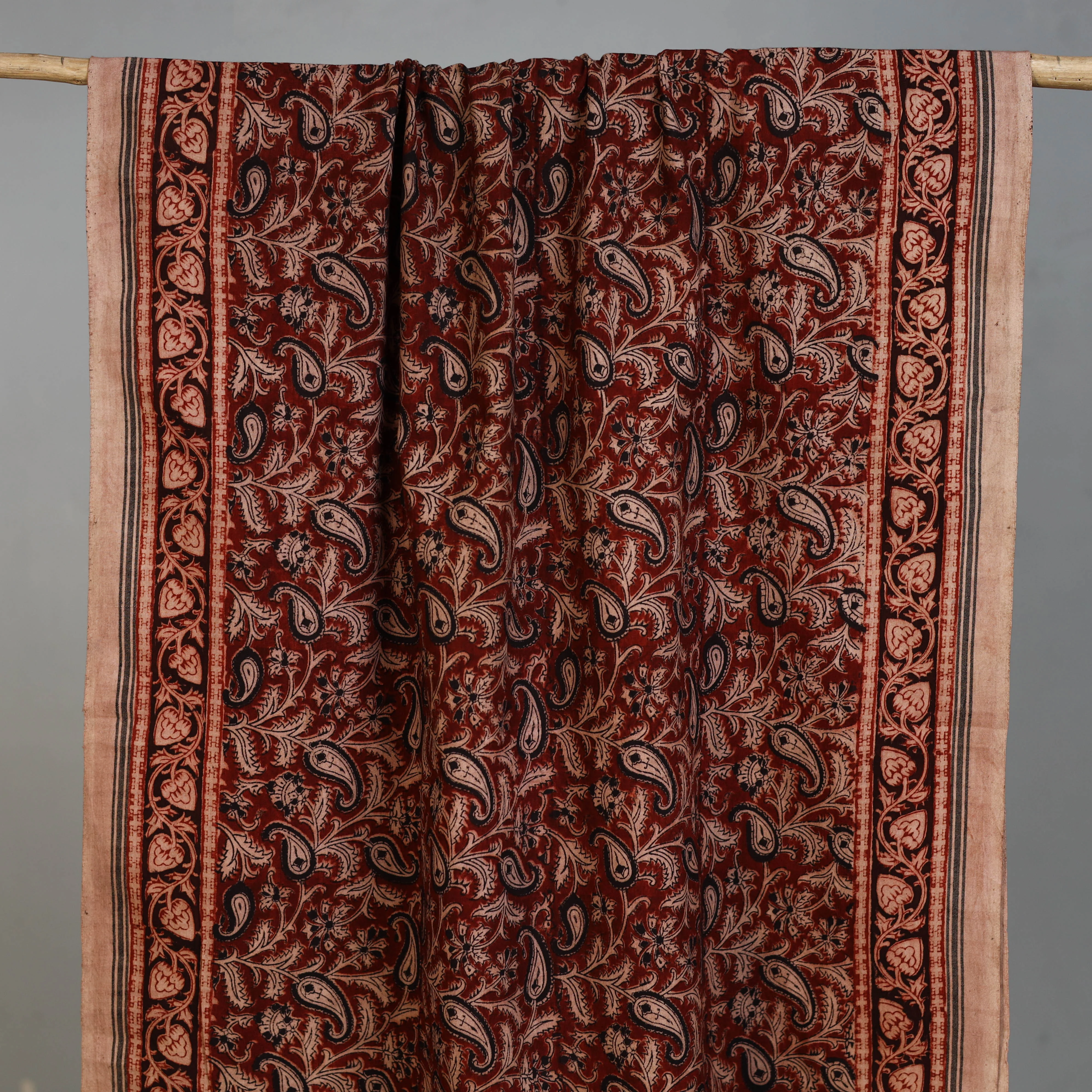 Handloom Cotton Natural Dyed Block Print Pedana Kalamkari Towel 21 - Image 2