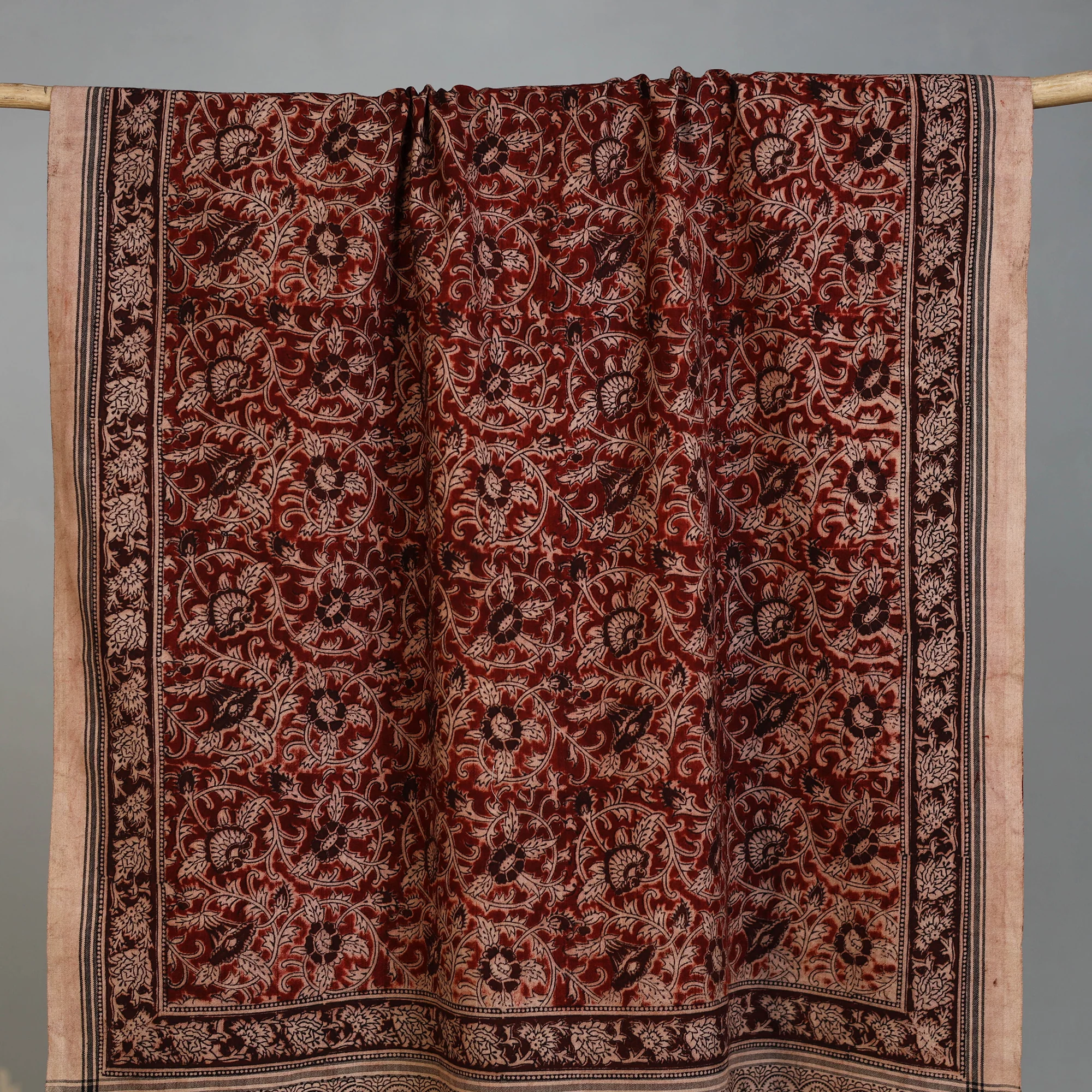 Handloom Cotton Natural Dyed Block Print Pedana Kalamkari Towel 24 - Image 2