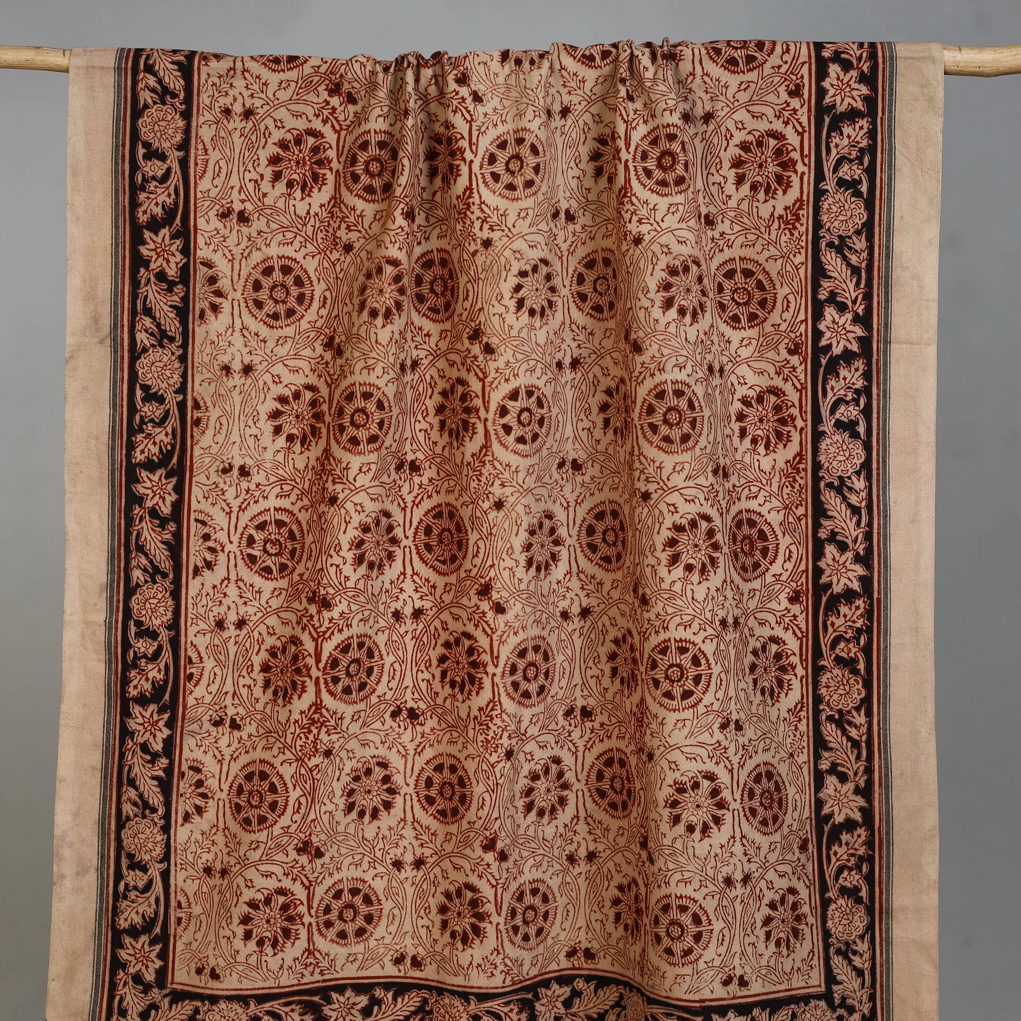 Handloom Cotton Natural Dyed Block Print Pedana Kalamkari Towel 28 - Image 2