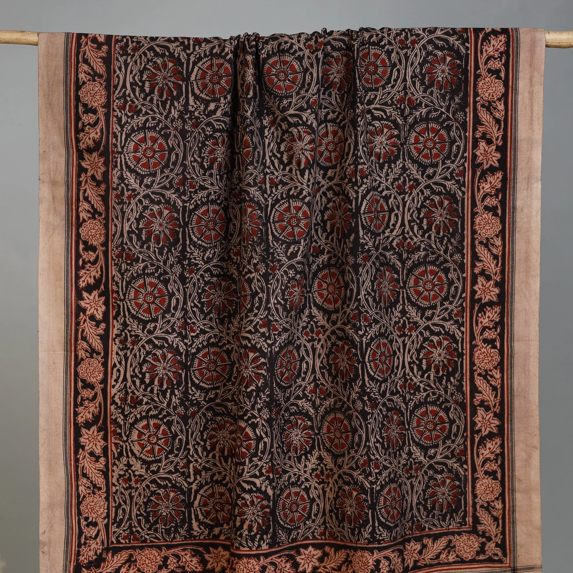 Handloom Cotton Natural Dyed Block Print Pedana Kalamkari Towel 30 - Image 2