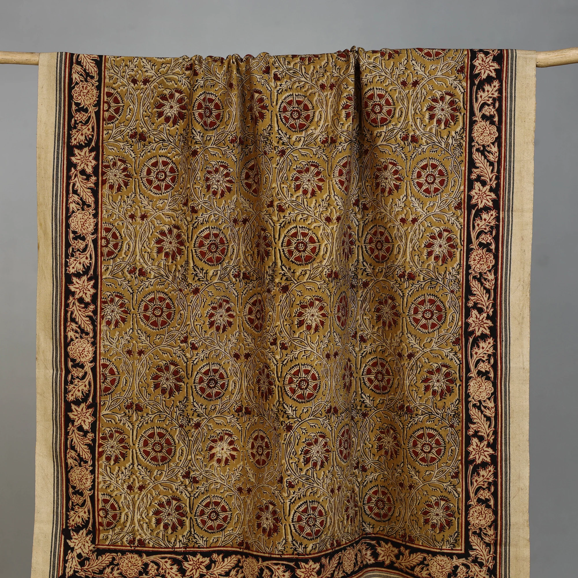 Handloom Cotton Natural Dyed Block Print Pedana Kalamkari Towel 32 - Image 2