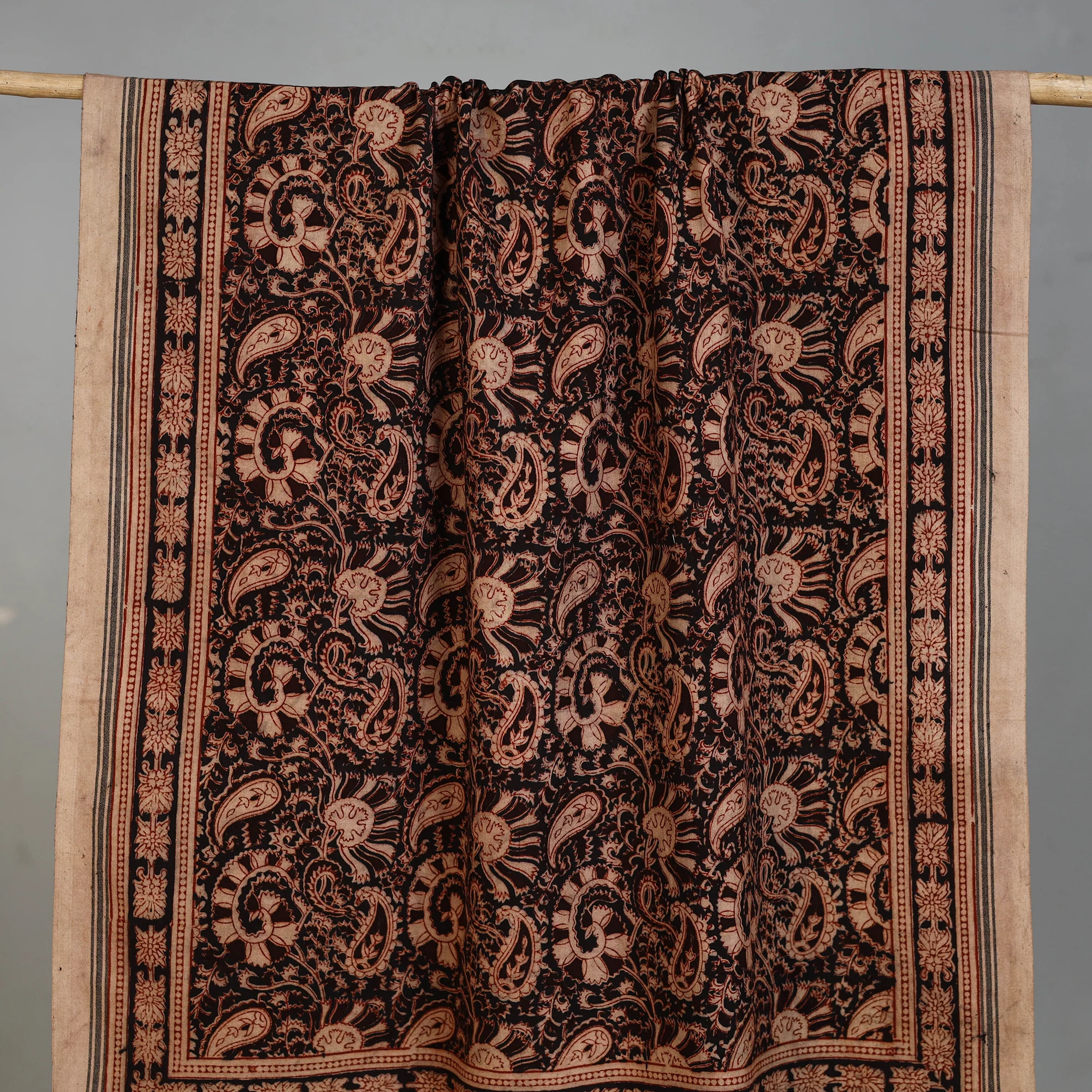 Handloom Cotton Natural Dyed Block Print Pedana Kalamkari Towel 40 - Image 2