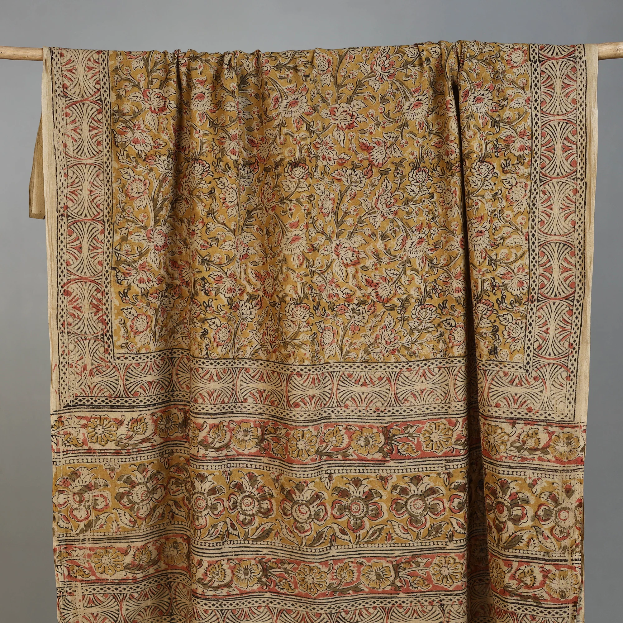 Handloom Cotton Natural Dyed Block Print Pedana Kalamkari Towel 50 - Image 2