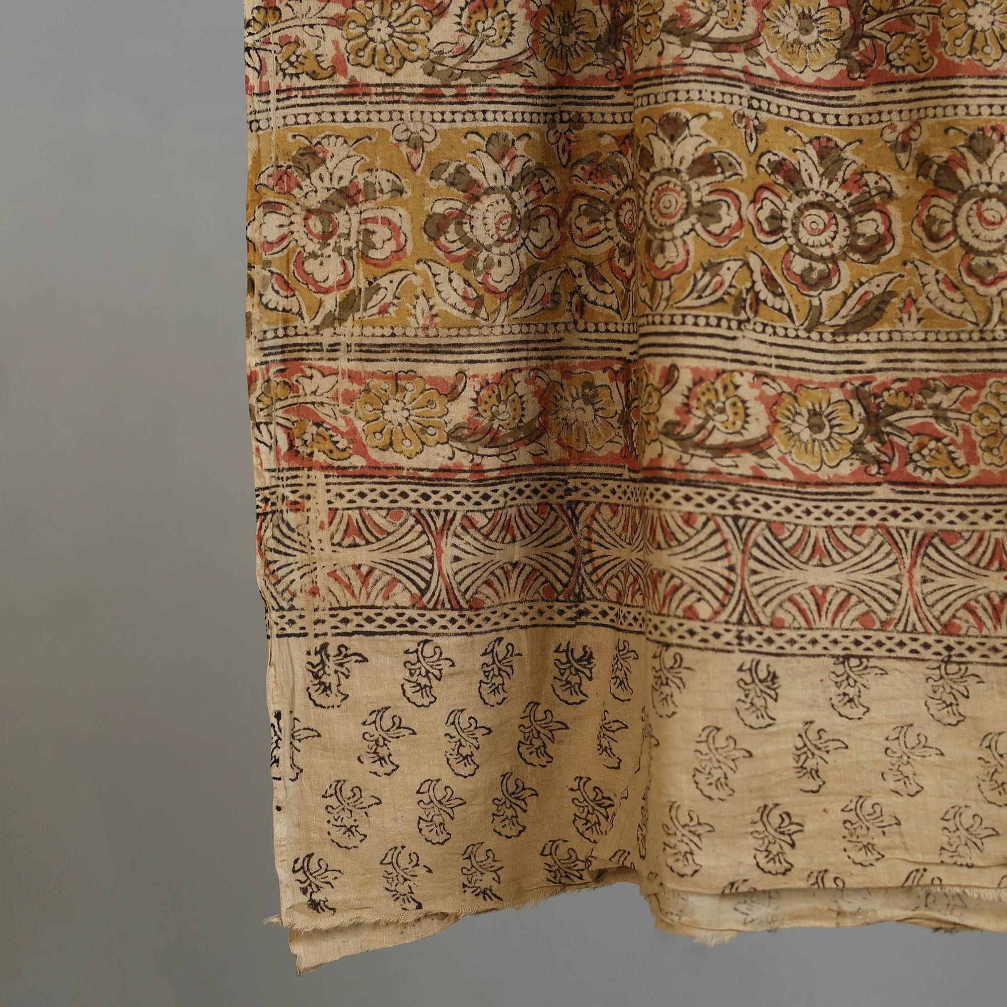 Handloom Cotton Natural Dyed Block Print Pedana Kalamkari Towel 50 - Image 3