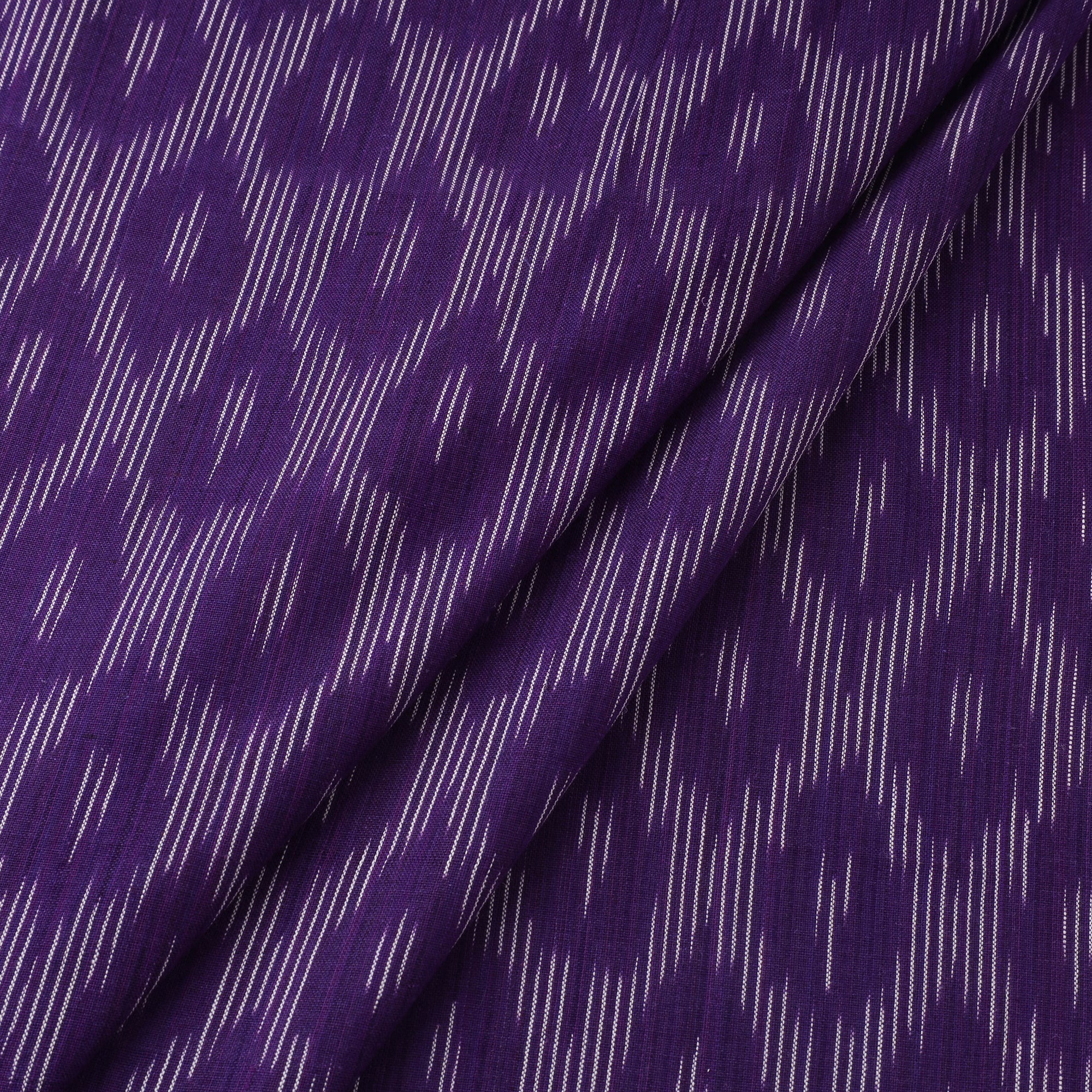 Purple - Cotton Pochampally Weave Ikat Fabric 09 - Image 2