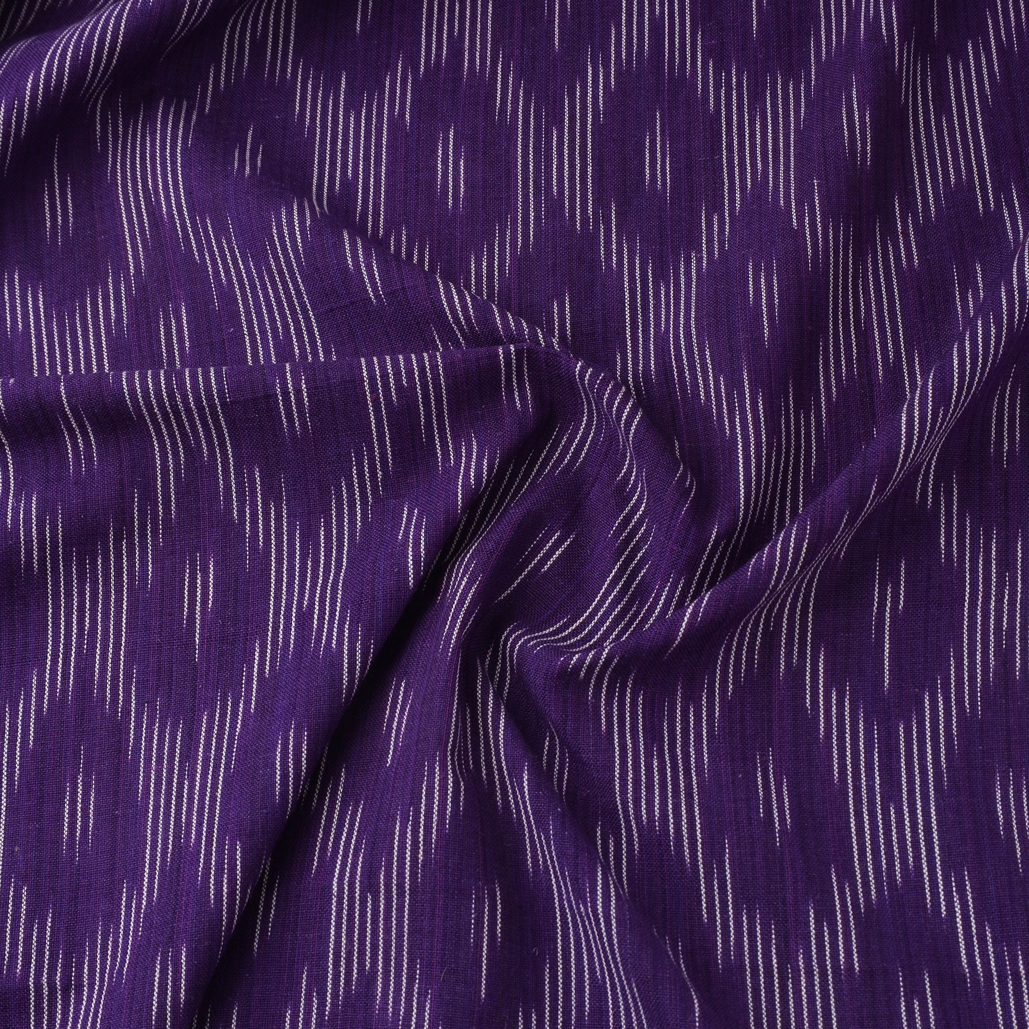 Purple - Cotton Pochampally Weave Ikat Fabric 09 - Image 3