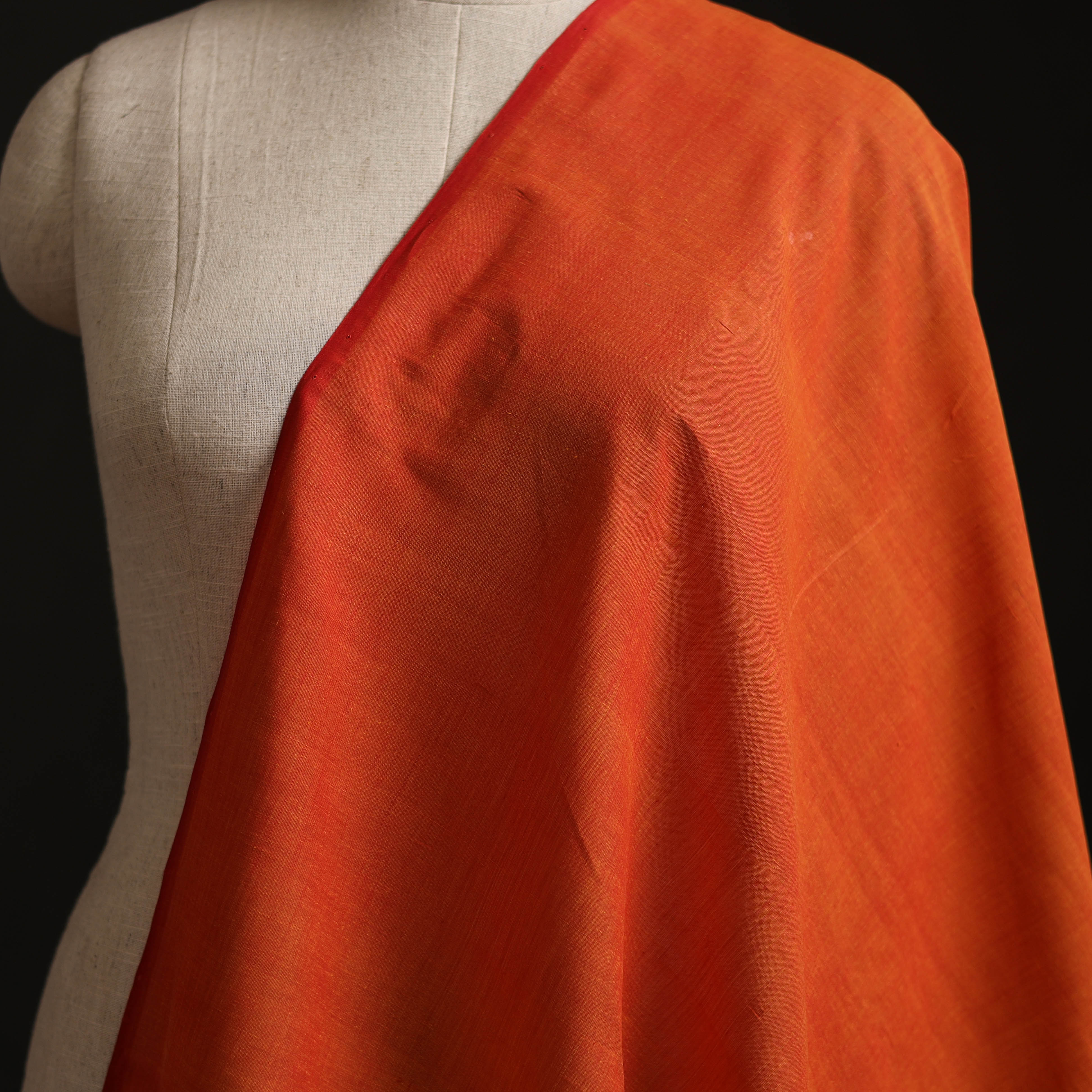 Handloom Mangalagiri Plain Cotton Fabric 02 - Image 2