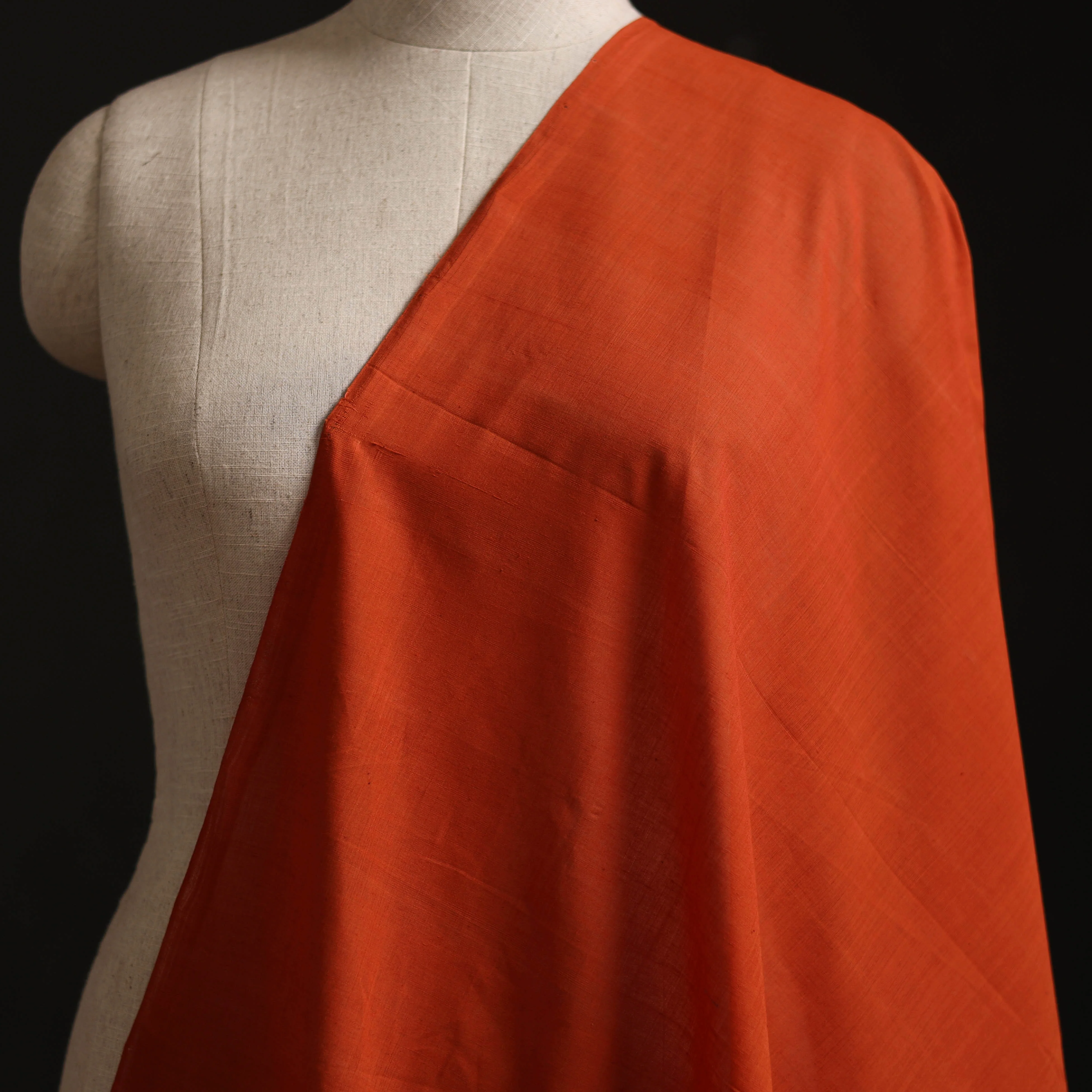 Handloom Mangalagiri Plain Cotton Fabric 03 - Image 2