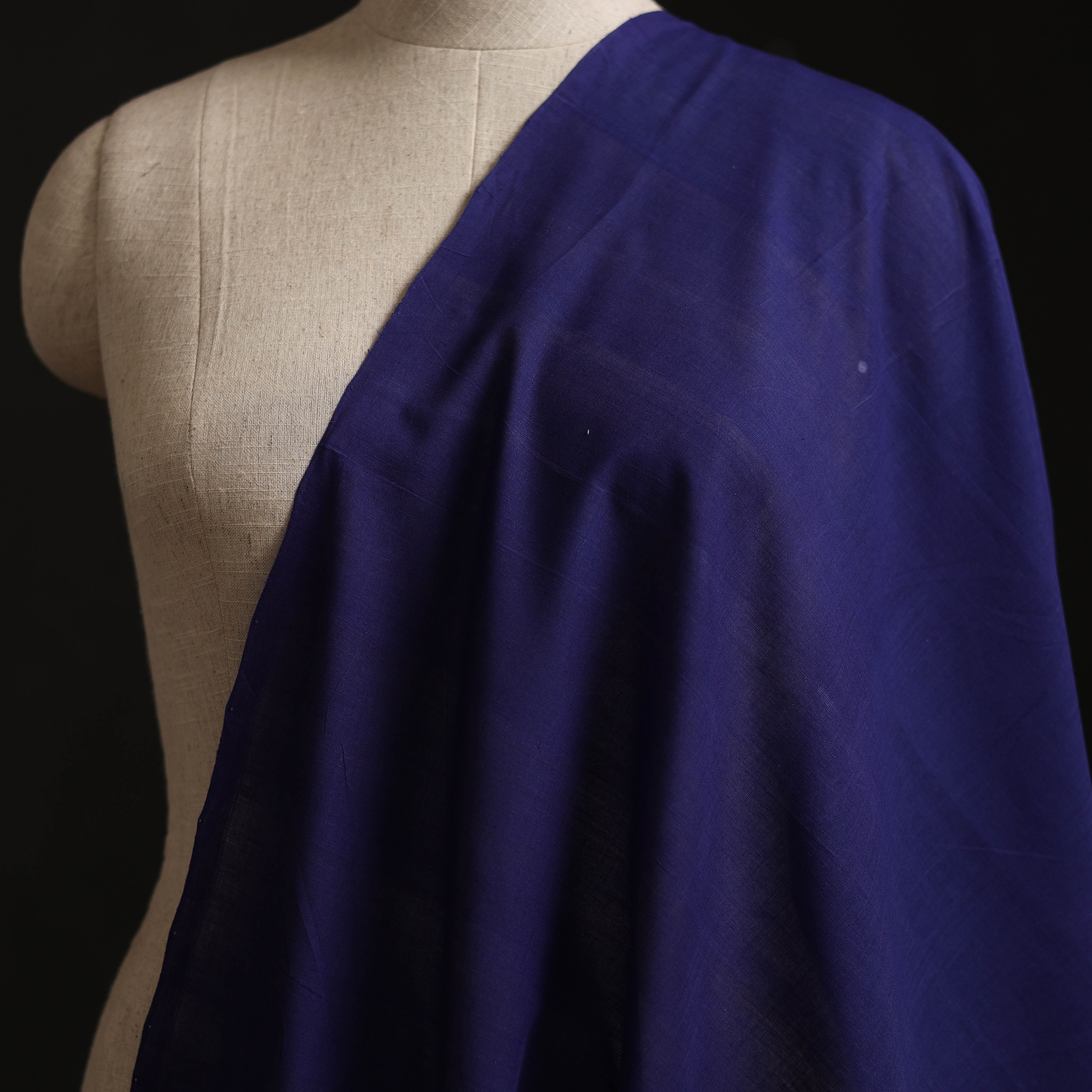 Handloom Mangalagiri Plain Cotton Fabric 05 - Image 2