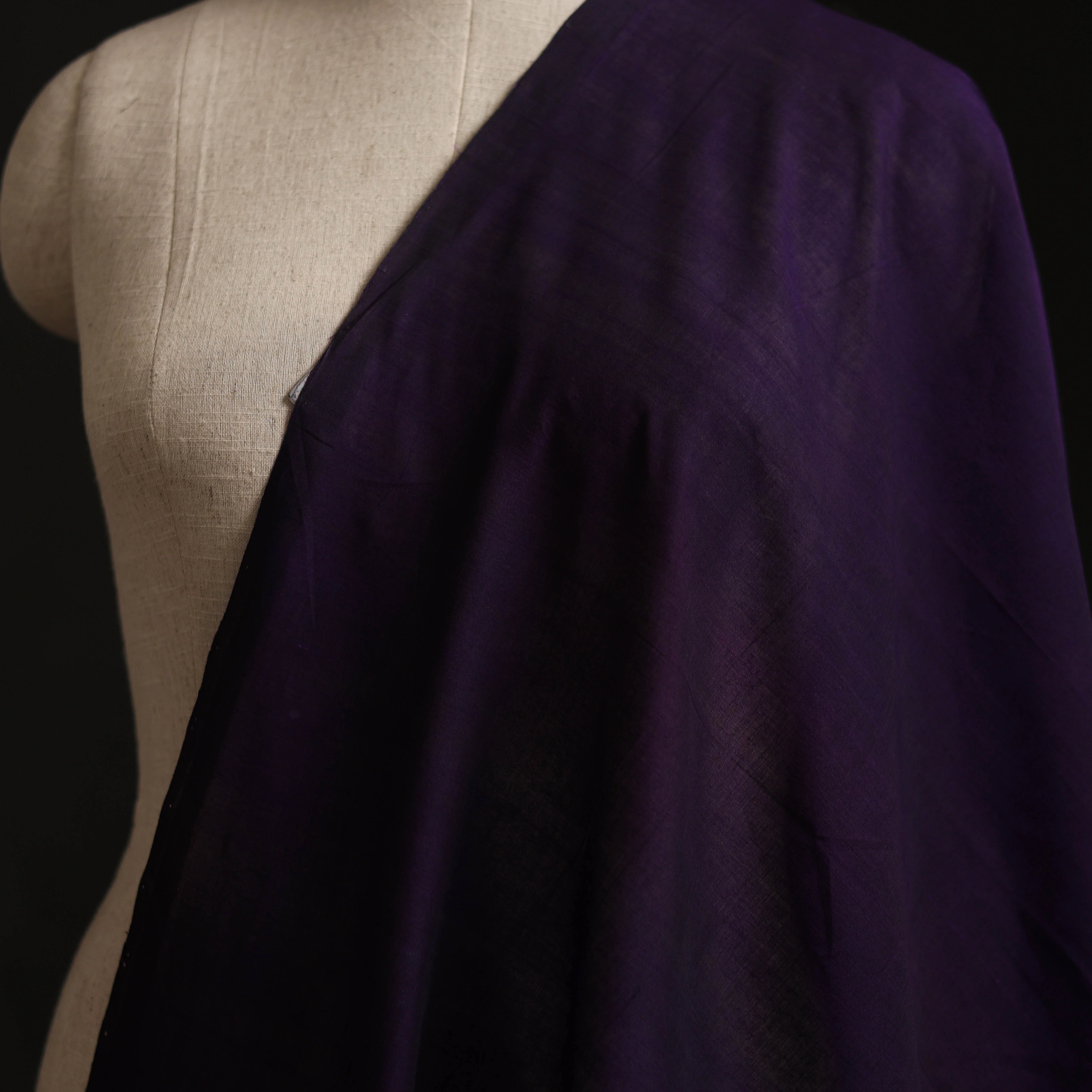 Handloom Mangalagiri Plain Cotton Fabric 06 - Image 2