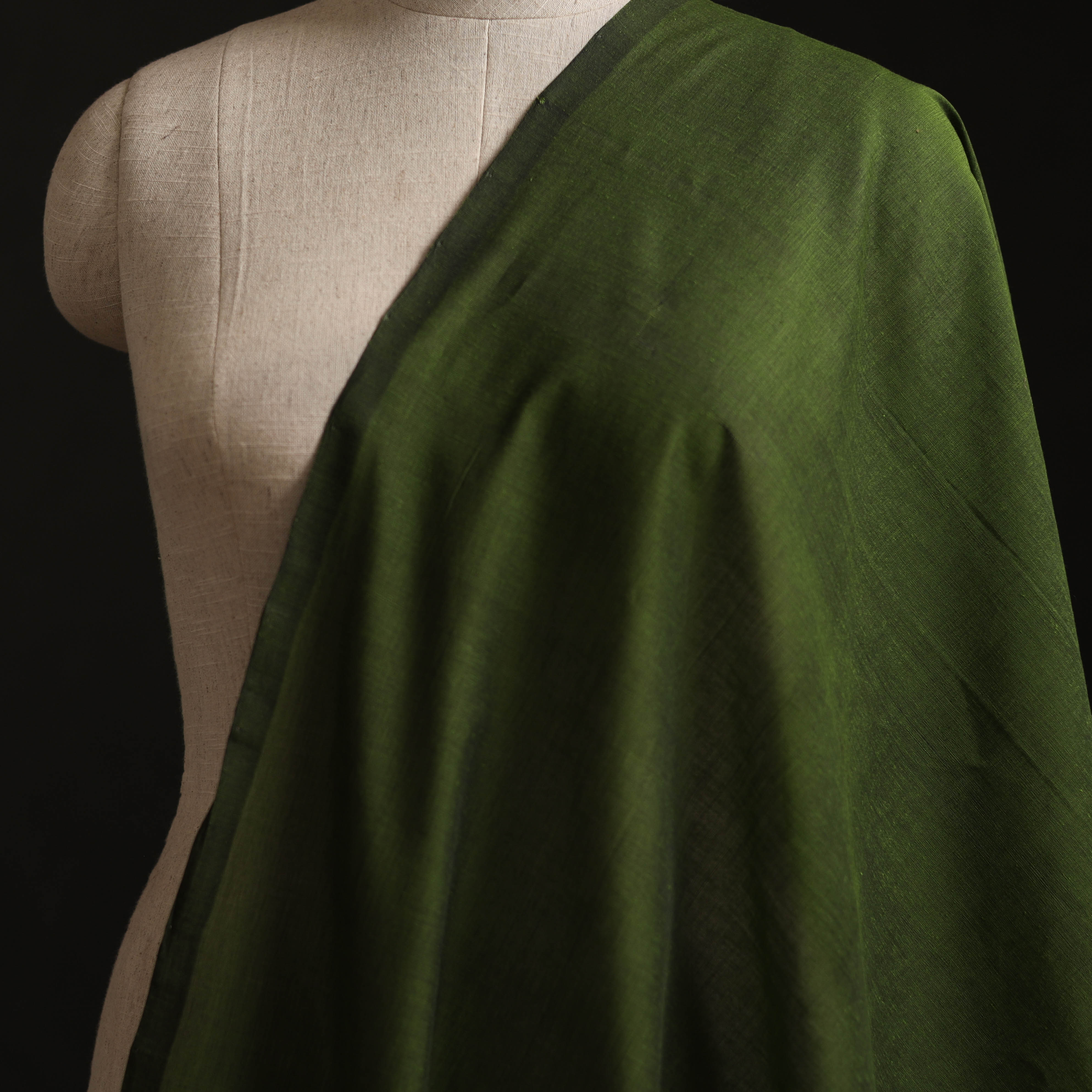 Handloom Mangalagiri Plain Cotton Fabric 07 - Image 2
