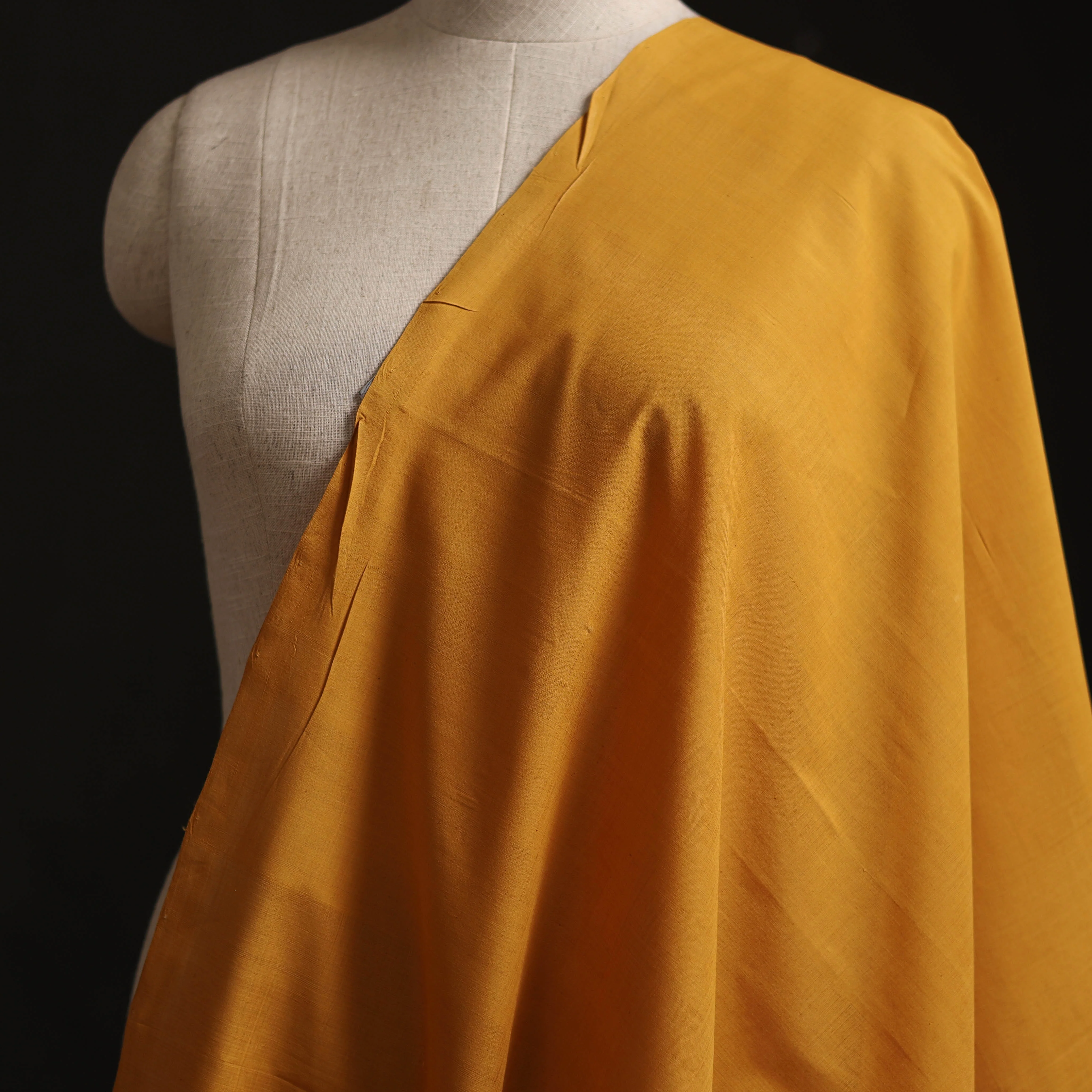Handloom Mangalagiri Plain Cotton Fabric 08 - Image 2