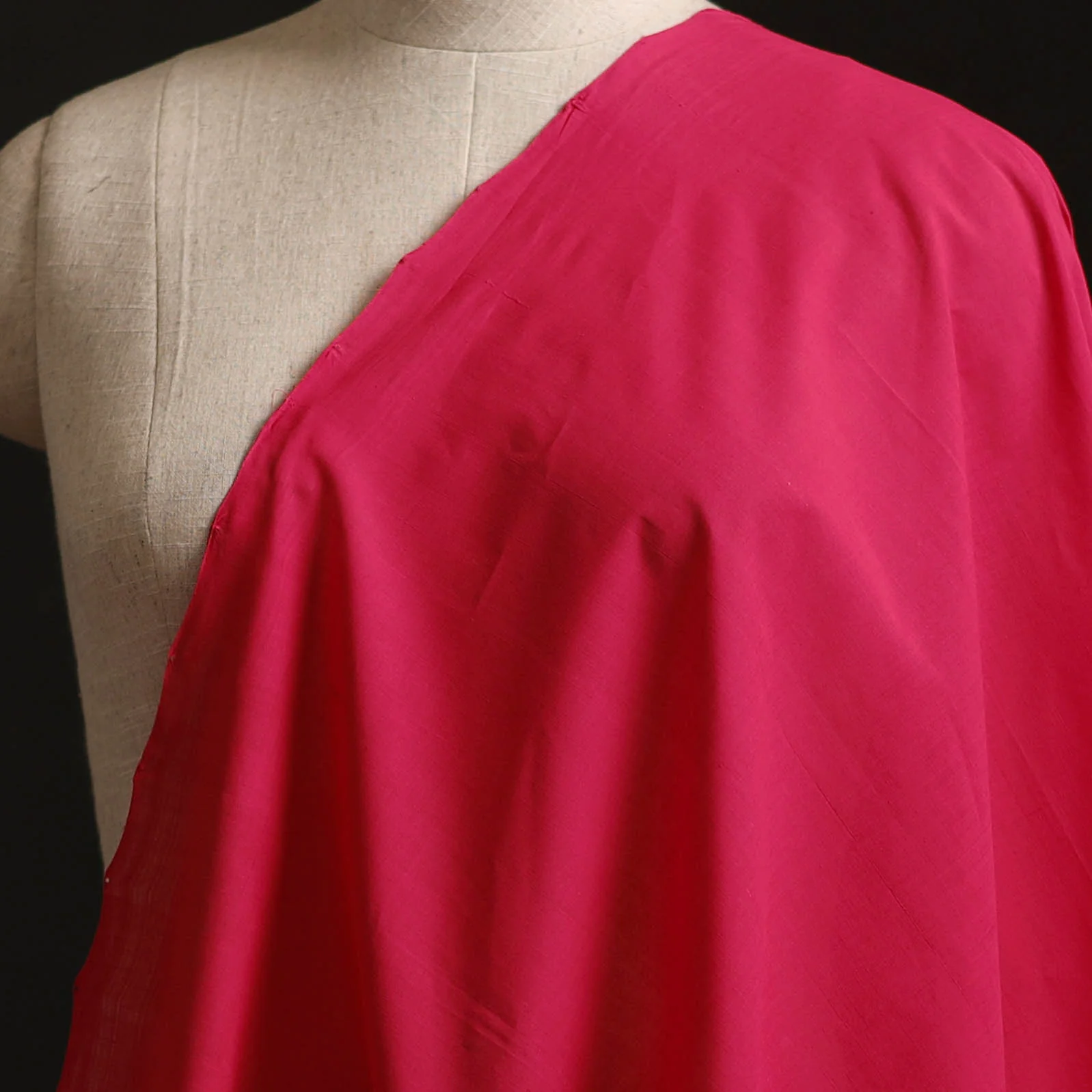 Handloom Mangalagiri Plain Cotton Fabric 15 - Image 2