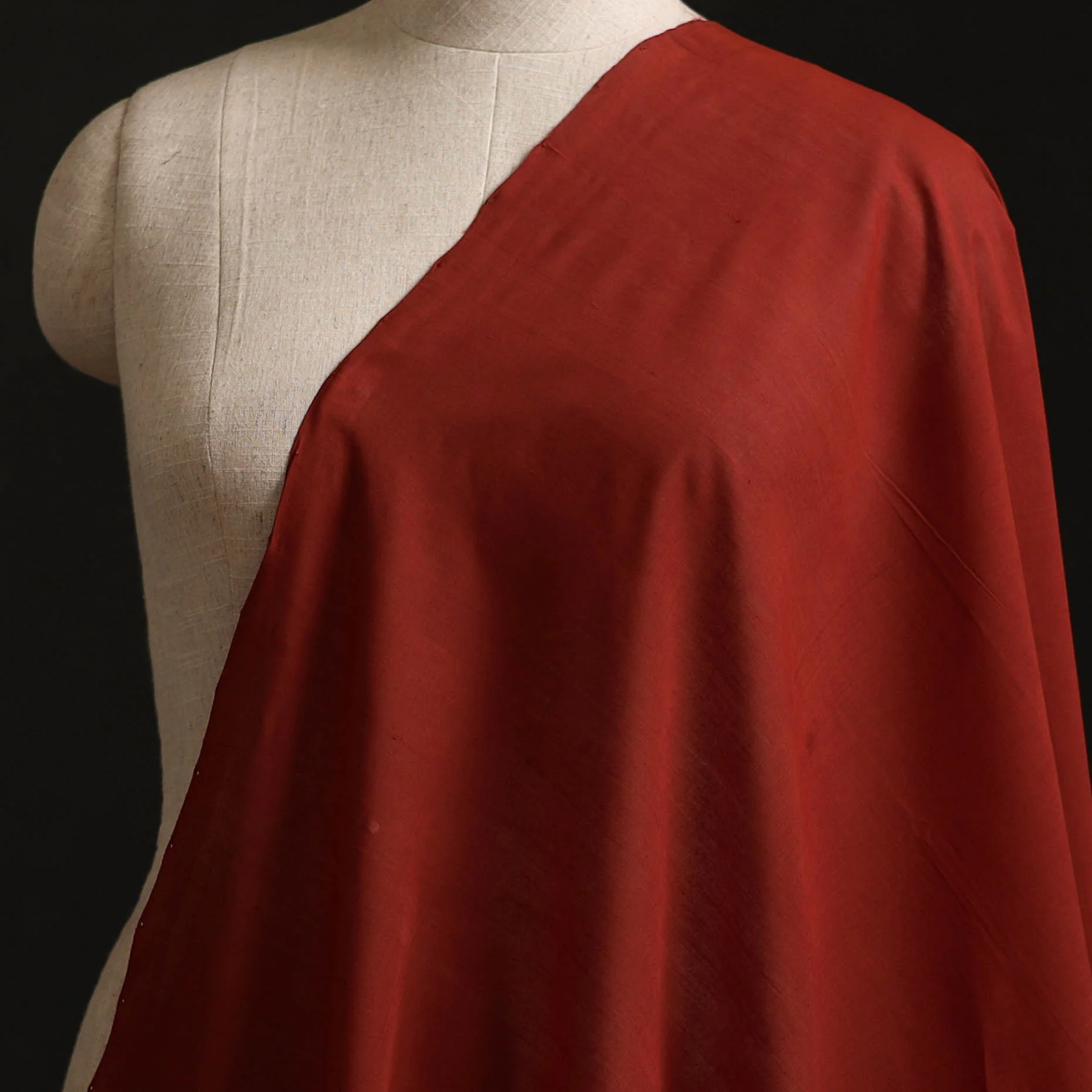 Handloom Mangalagiri Plain Cotton Fabric 20 - Image 2