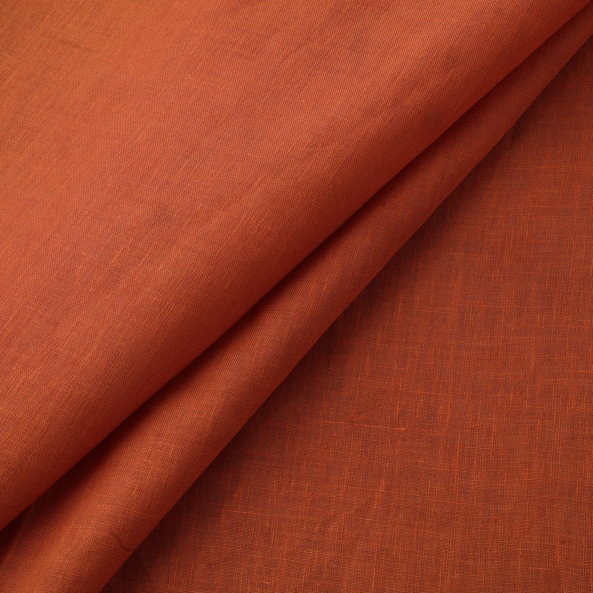 Orange - Handloom Pure Linen Bhagalpuri Fabric 05 - Image 2
