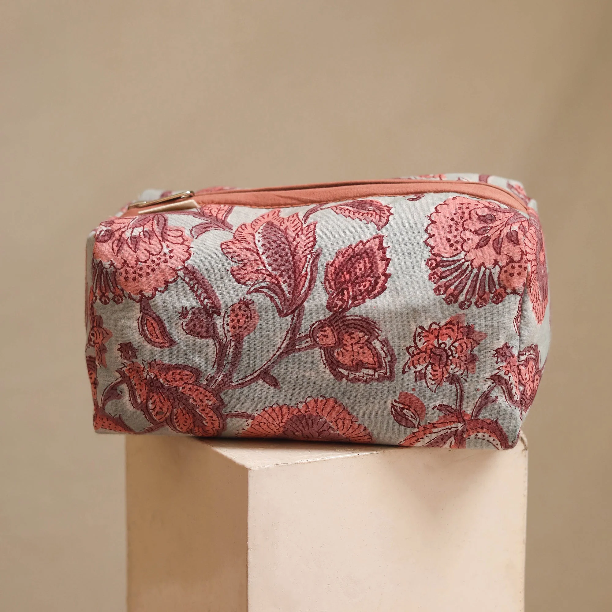 Pink - Handmade Cotton Toiletry Bags (Set of 3) 15 - Image 4