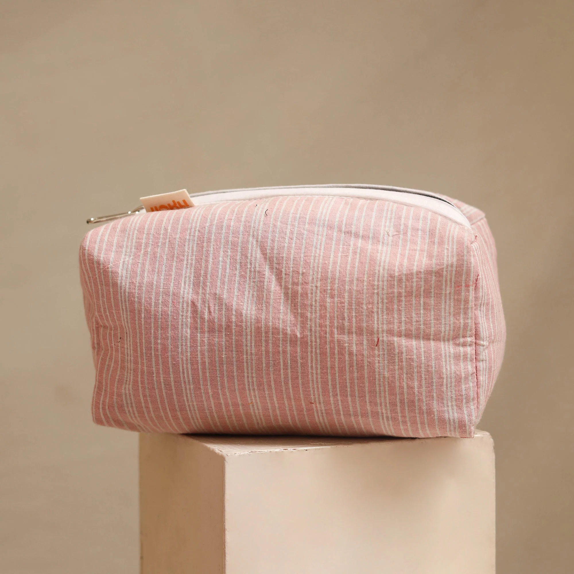 Beige - Handmade Cotton Toiletry Bags (Set of 3) 17 - Image 4
