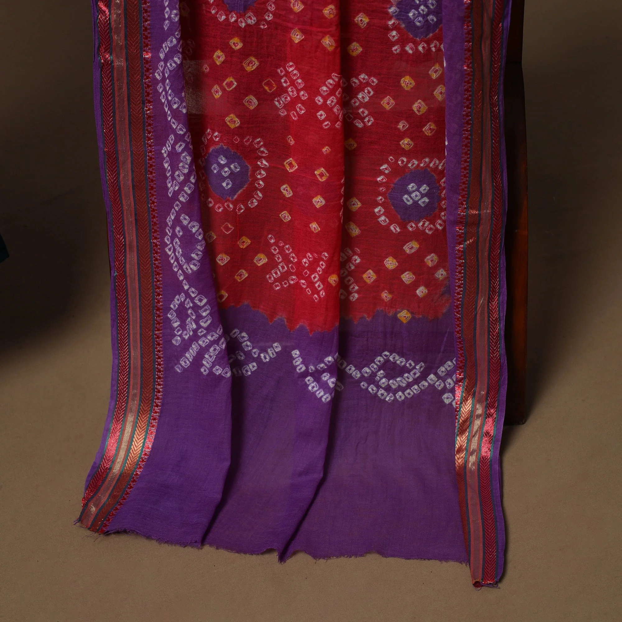 Blue - Jacquard Cotton 2pc Unstitched Dress Material with Jewellery Set 09 - Image 4