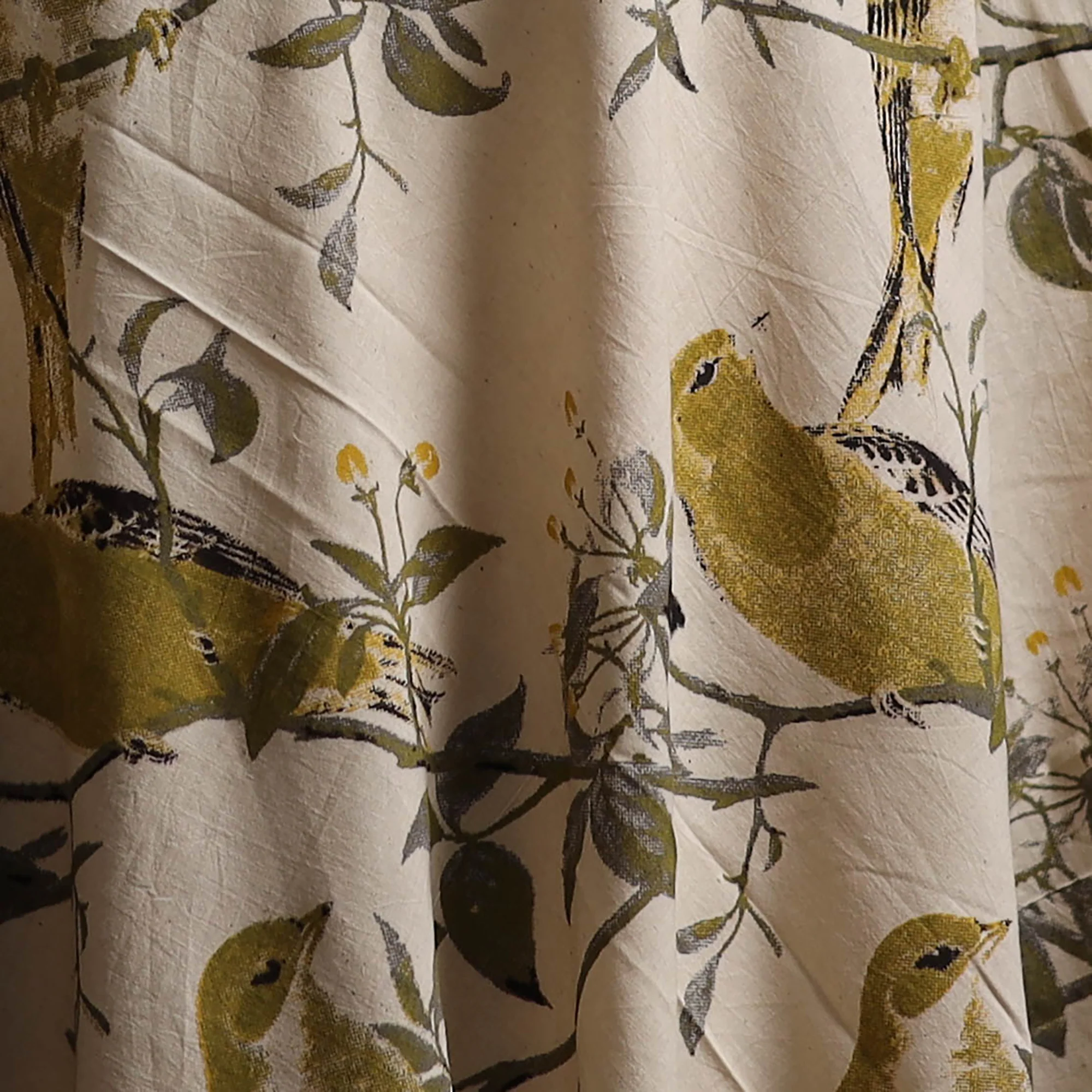 Beige - Kalamkari Printed Cotton Fabric 27 - Image 3