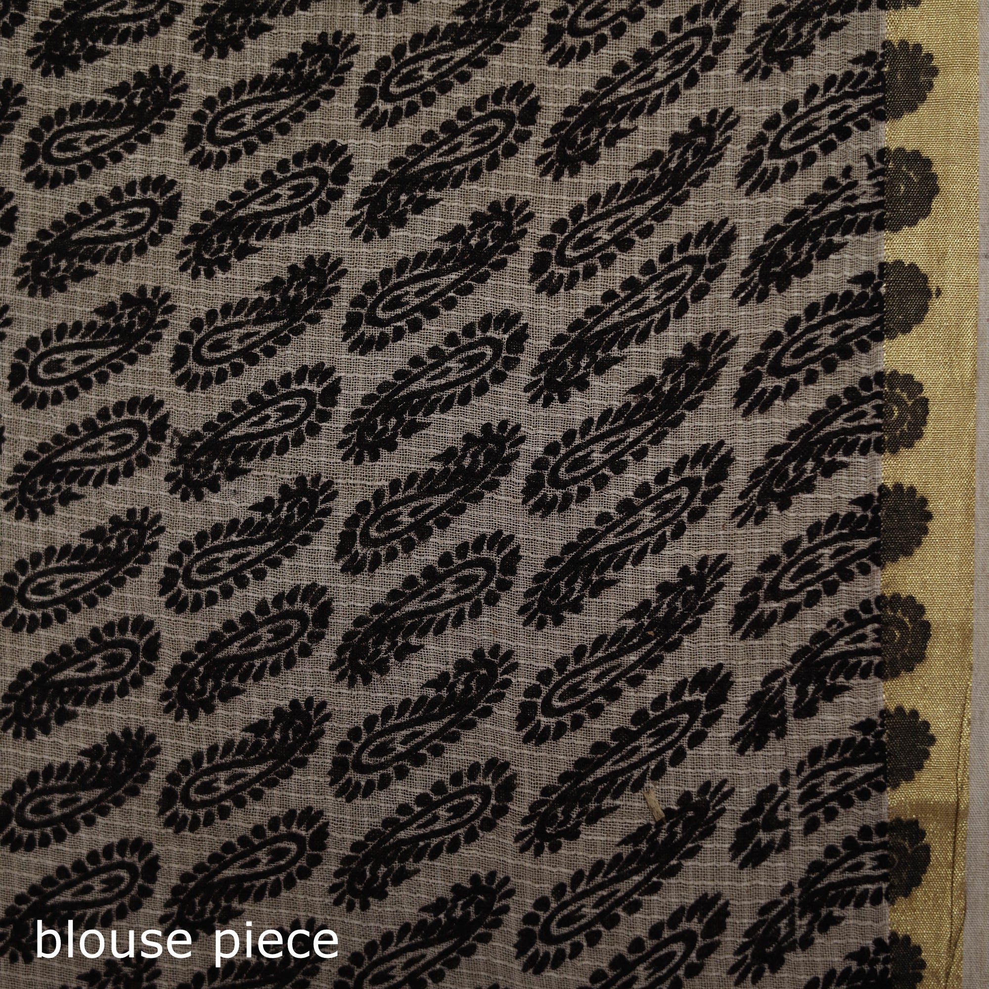 Kalamkari Printed Kota Doria Cotton Saree 01 - Image 5